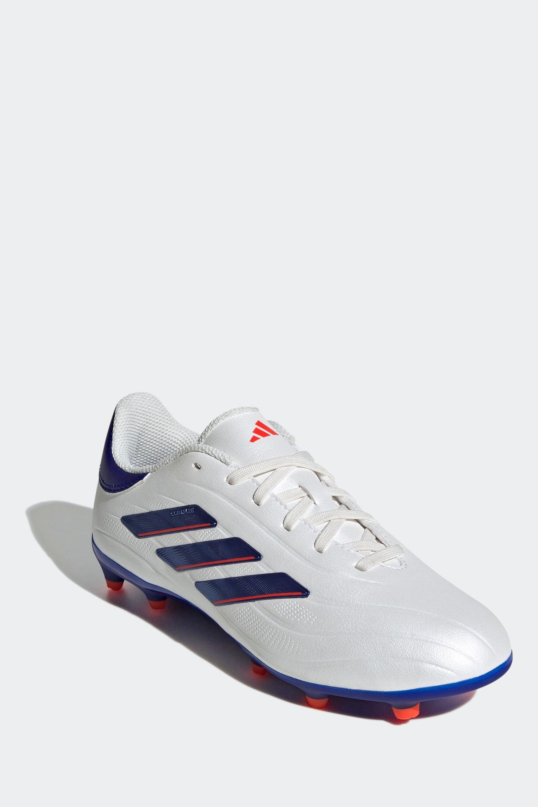 adidas White/Blue/Red Kids Copa Pure 2 League Firm Ground Boots