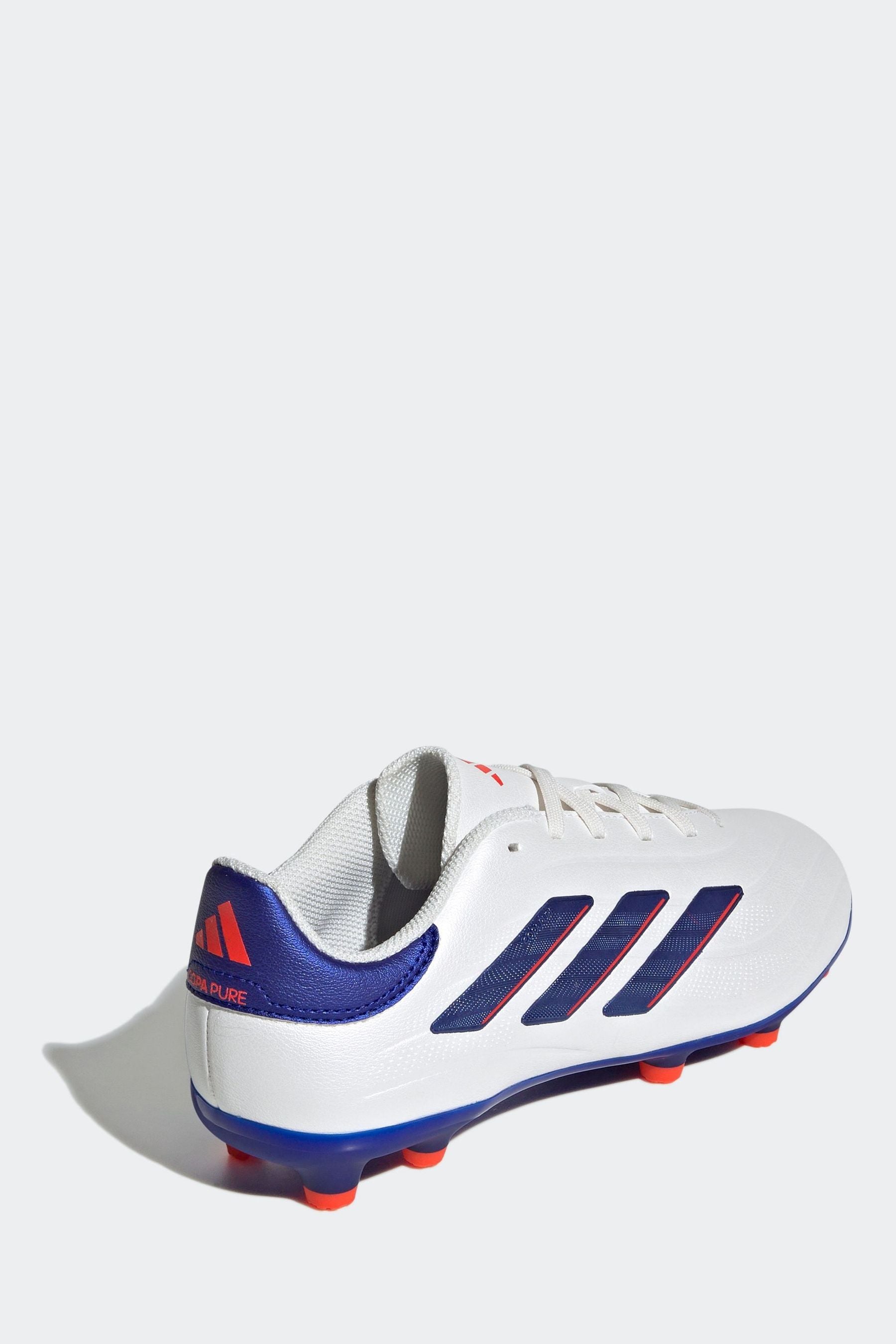 adidas White/Blue/Red Kids Copa Pure 2 League Firm Ground Boots