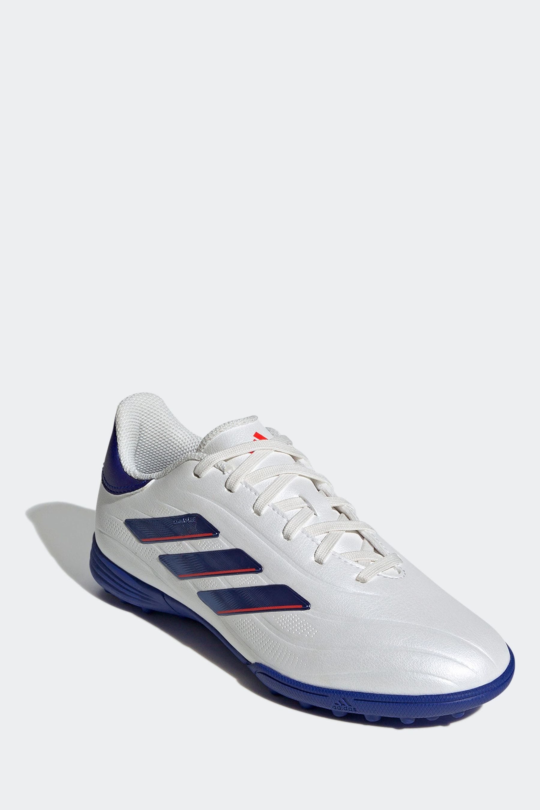 adidas White/Blue/Red Kids Copa Pure 2 League Turf Football Boots