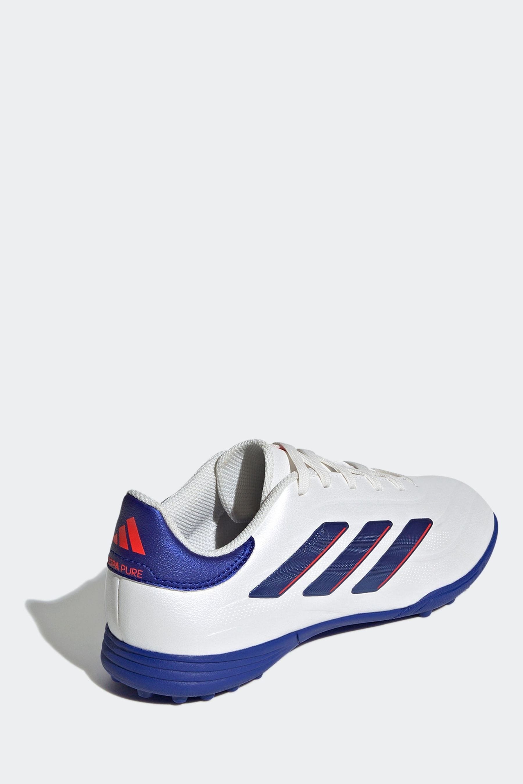 adidas White/Blue/Red Kids Copa Pure 2 League Turf Football Boots