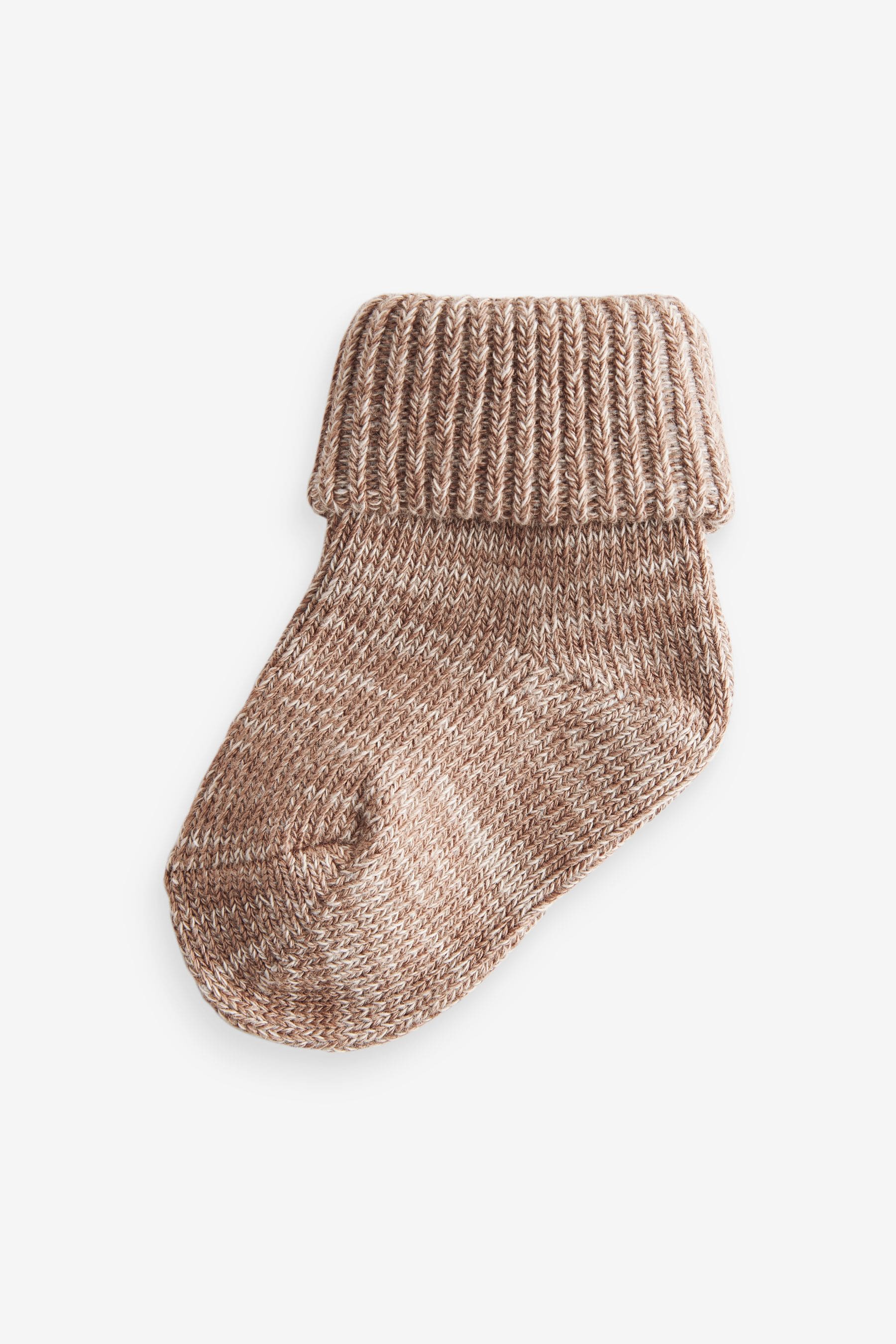 Neutral Chunky Knit Roll Top Socks 4 Pack (0mths-2yrs)