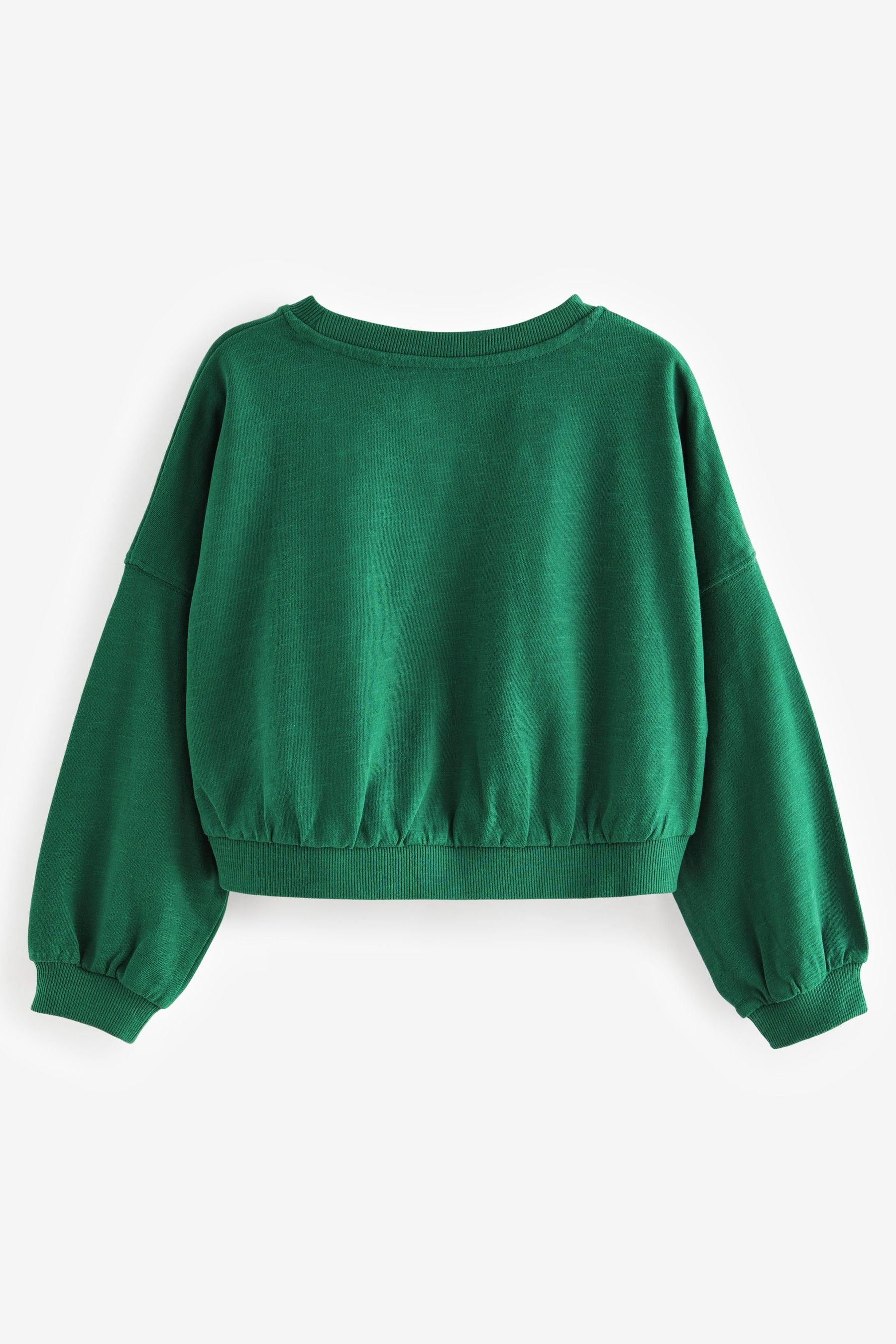 Green Varsity Graphic 100% Cotton Long Sleeve Sweatshirt (3-16yrs)