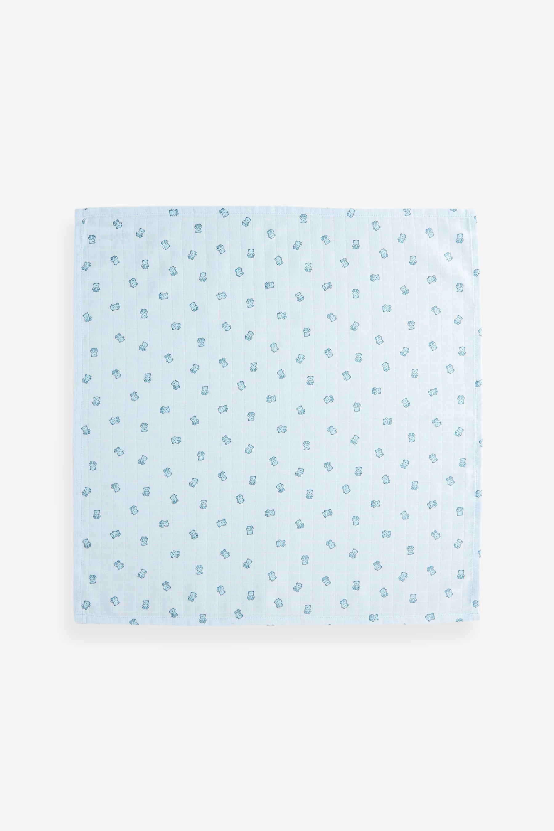 Blue Bear Baby Muslin Cloths 4 Pack