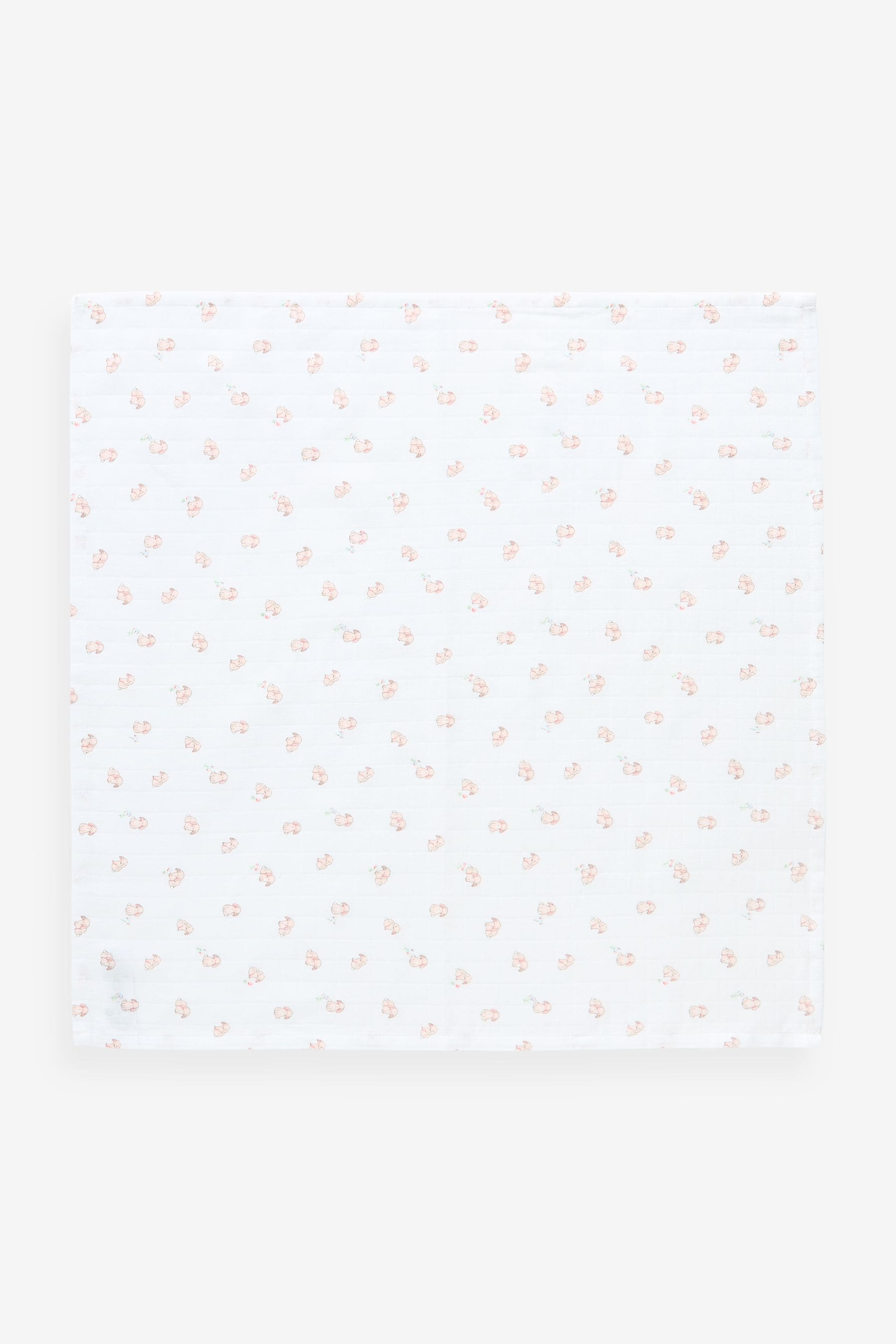 Pink Bunny Baby Muslin 100% Cotton Cloths 4 Pack