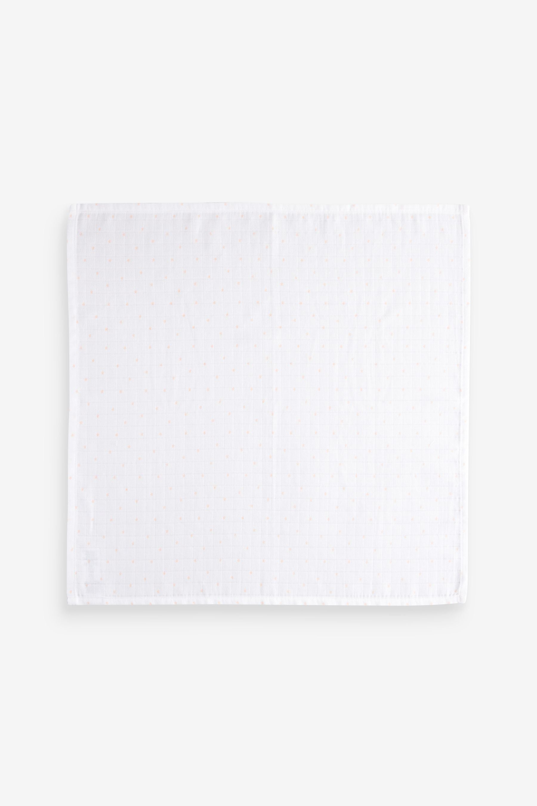 White Delicate Animal Baby Muslin Cloths 4 Pack