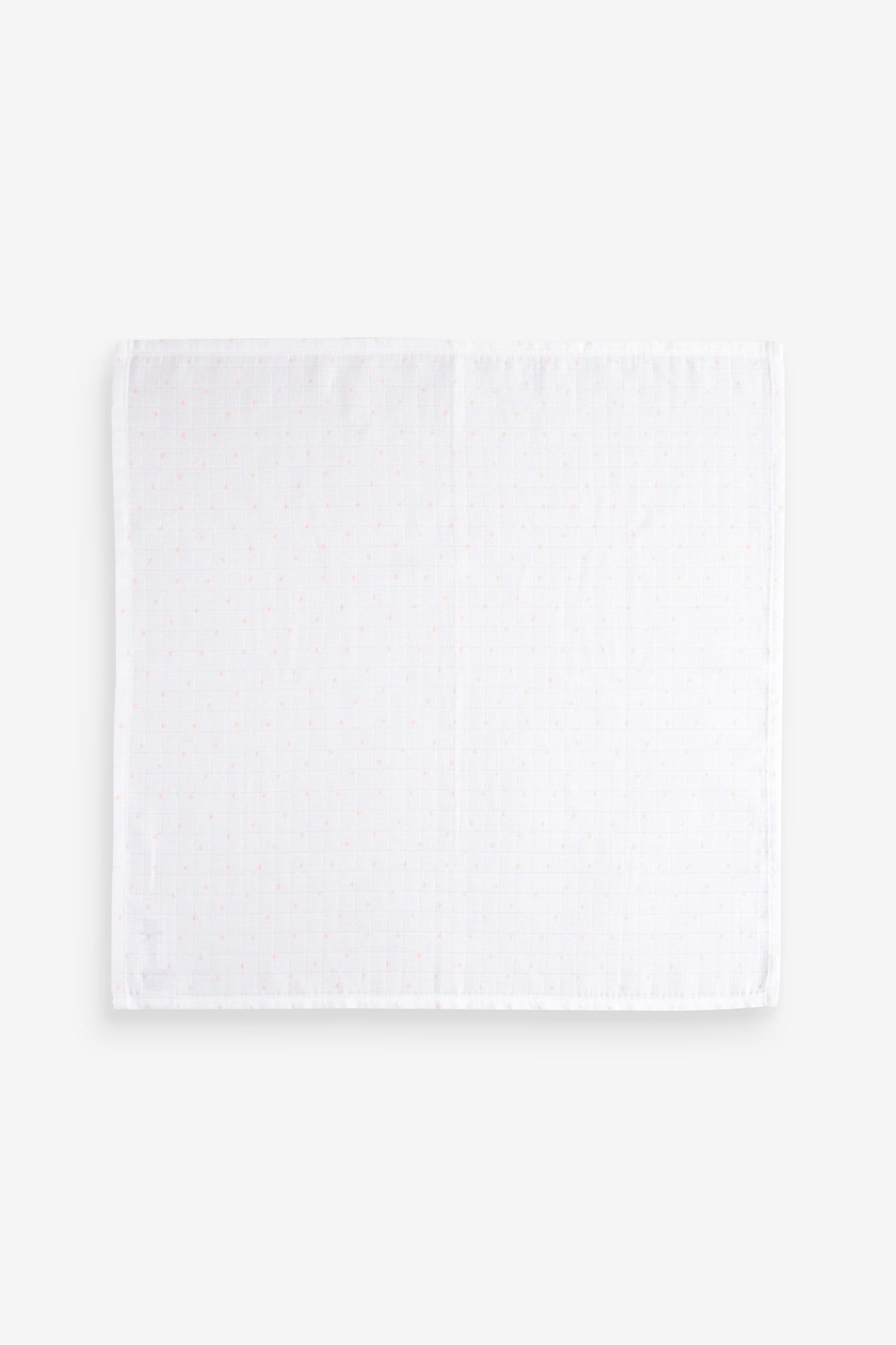 White Delicate Animal Baby Muslin 100% Cotton Cloths 4 Pack