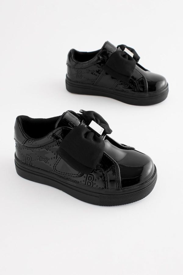 Black Baker by Ted Baker Girls Black Trainers with Bow