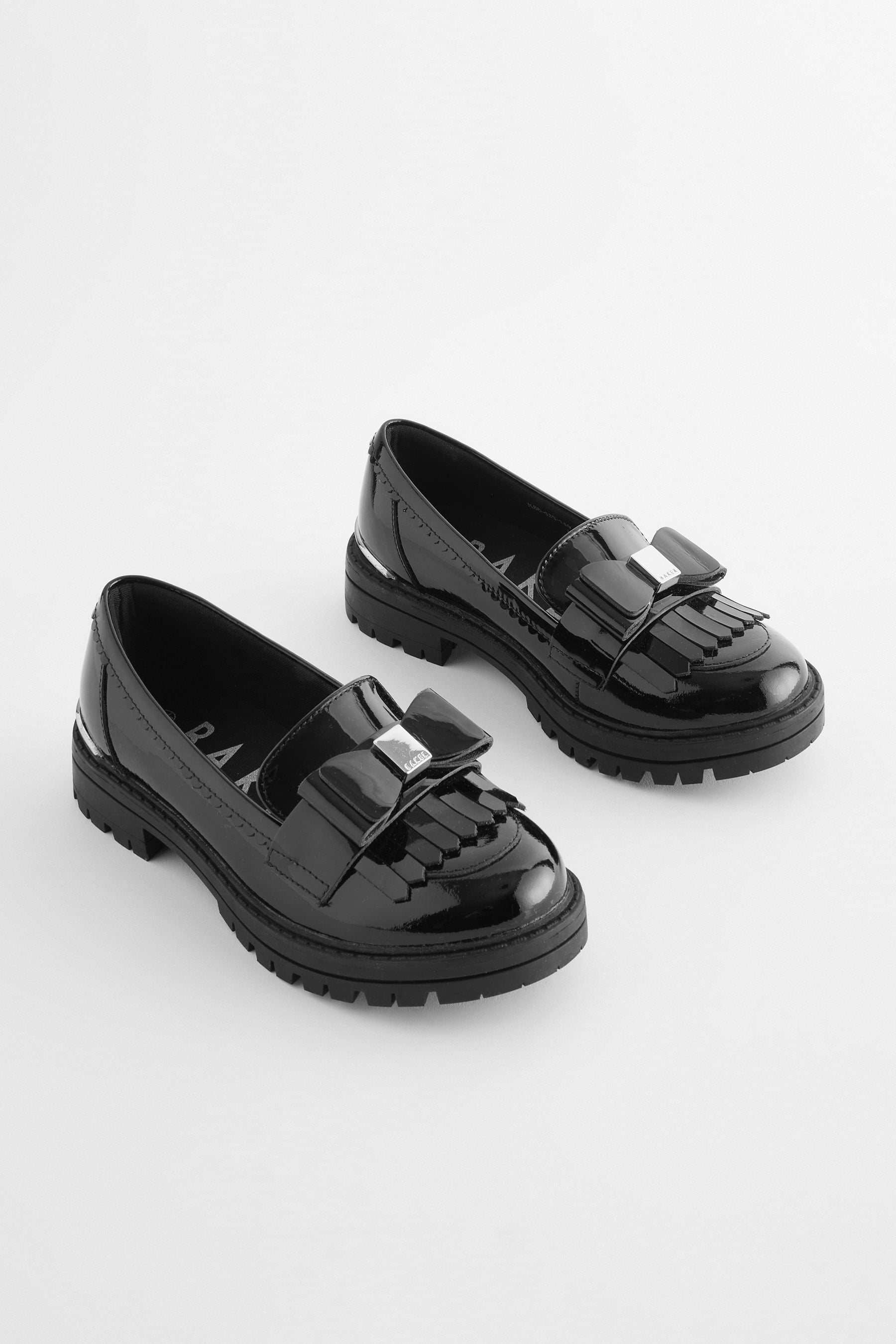 Baker by Ted Baker Girls Black Loafer Shoes with Bow