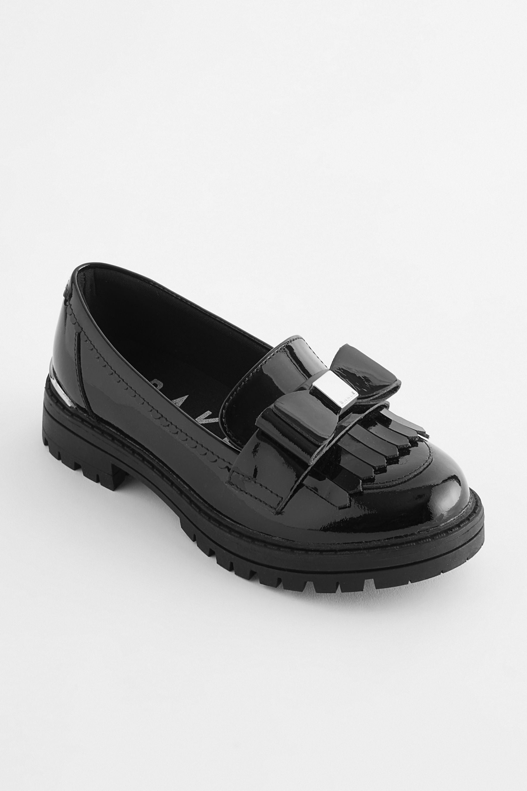 Baker by Ted Baker Girls Black Loafer Shoes with Bow