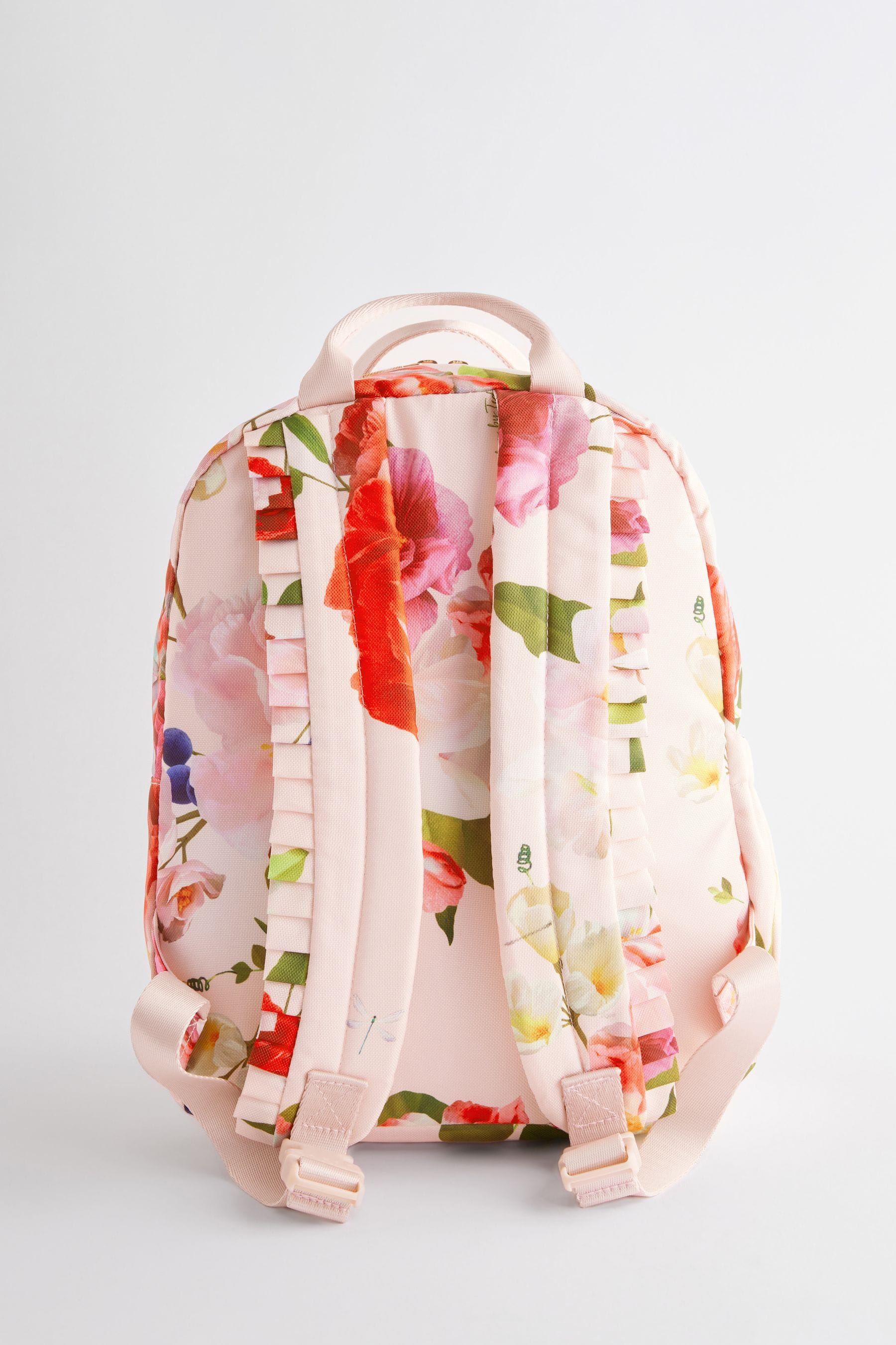 Baker by Ted Baker Girls Pink Back to School Floral Backpack with Pencil Case