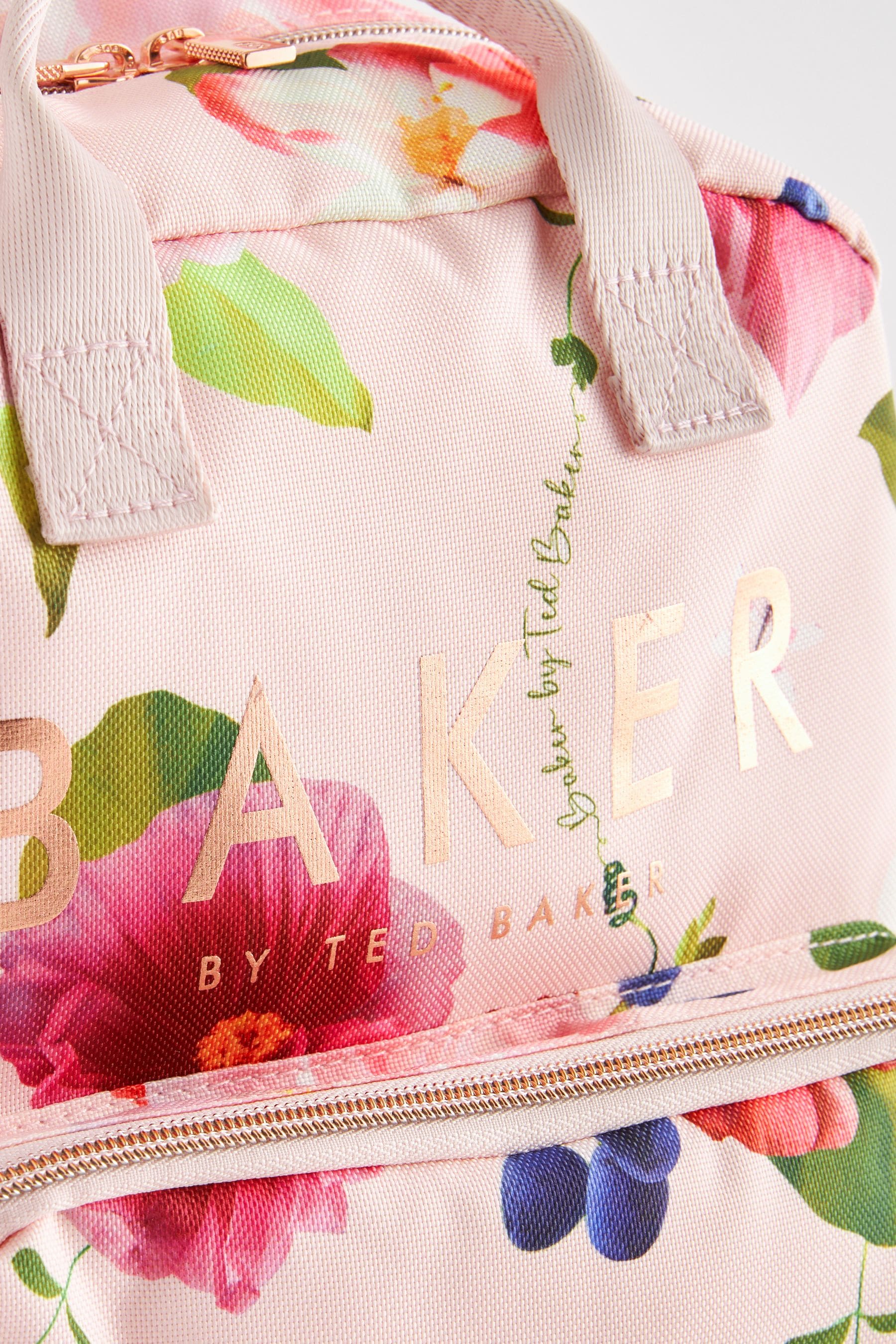 Baker by Ted Baker Girls Pink Back to School Floral Backpack with Pencil Case