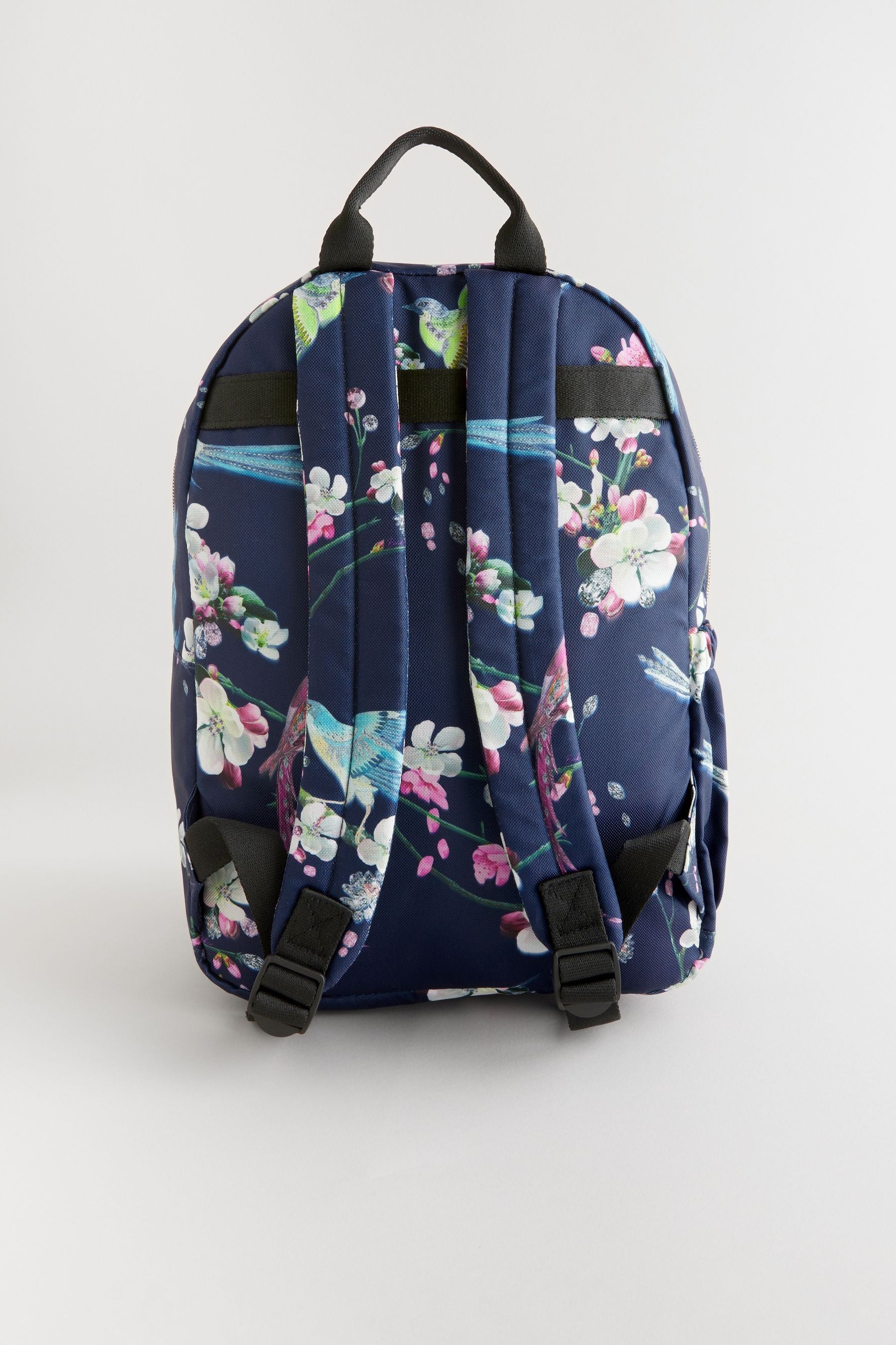 Baker by Ted Baker Girls Back to School Navy Floral Backpack with Pencil Case