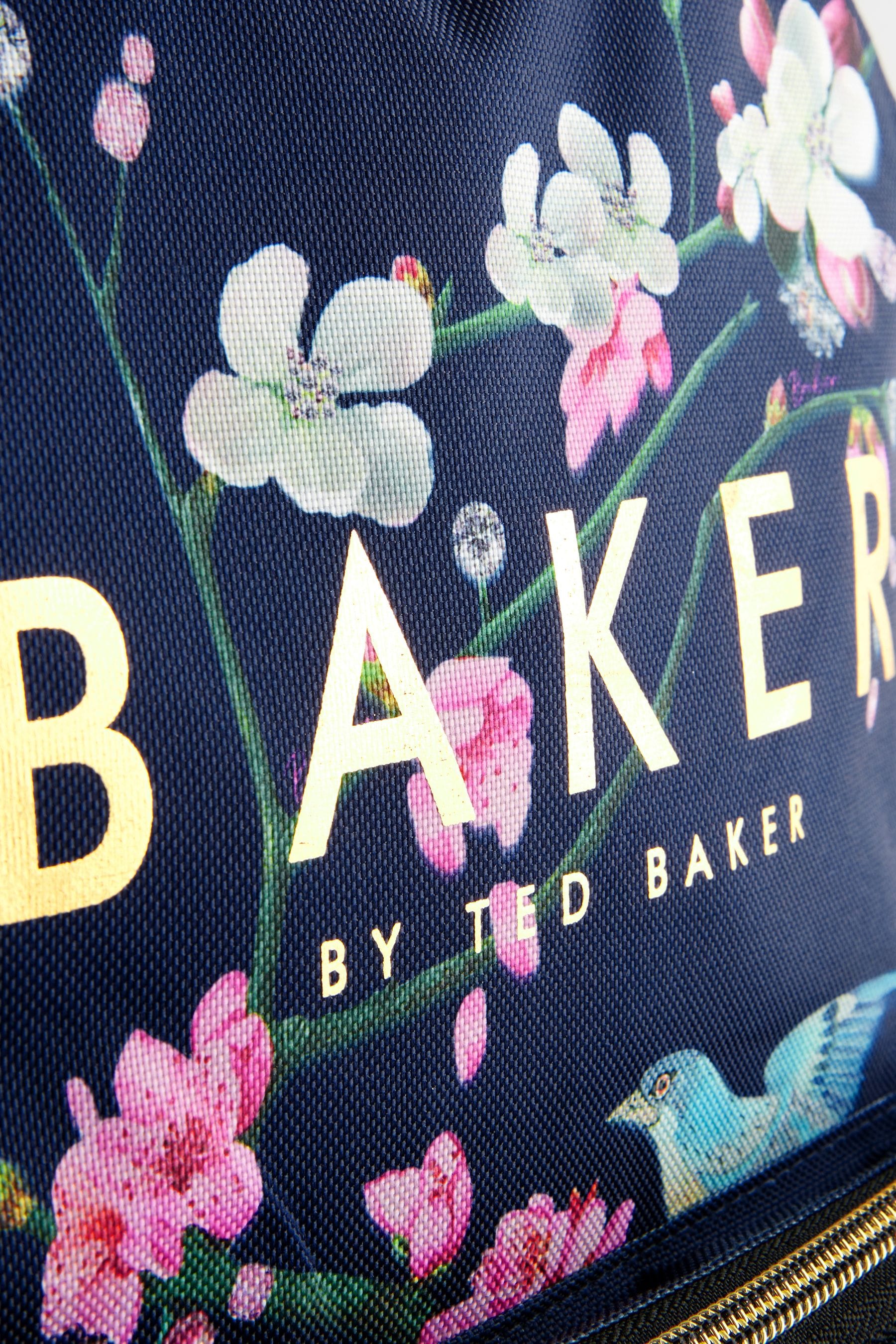 Baker by Ted Baker Girls Back to School Navy Floral Backpack with Pencil Case