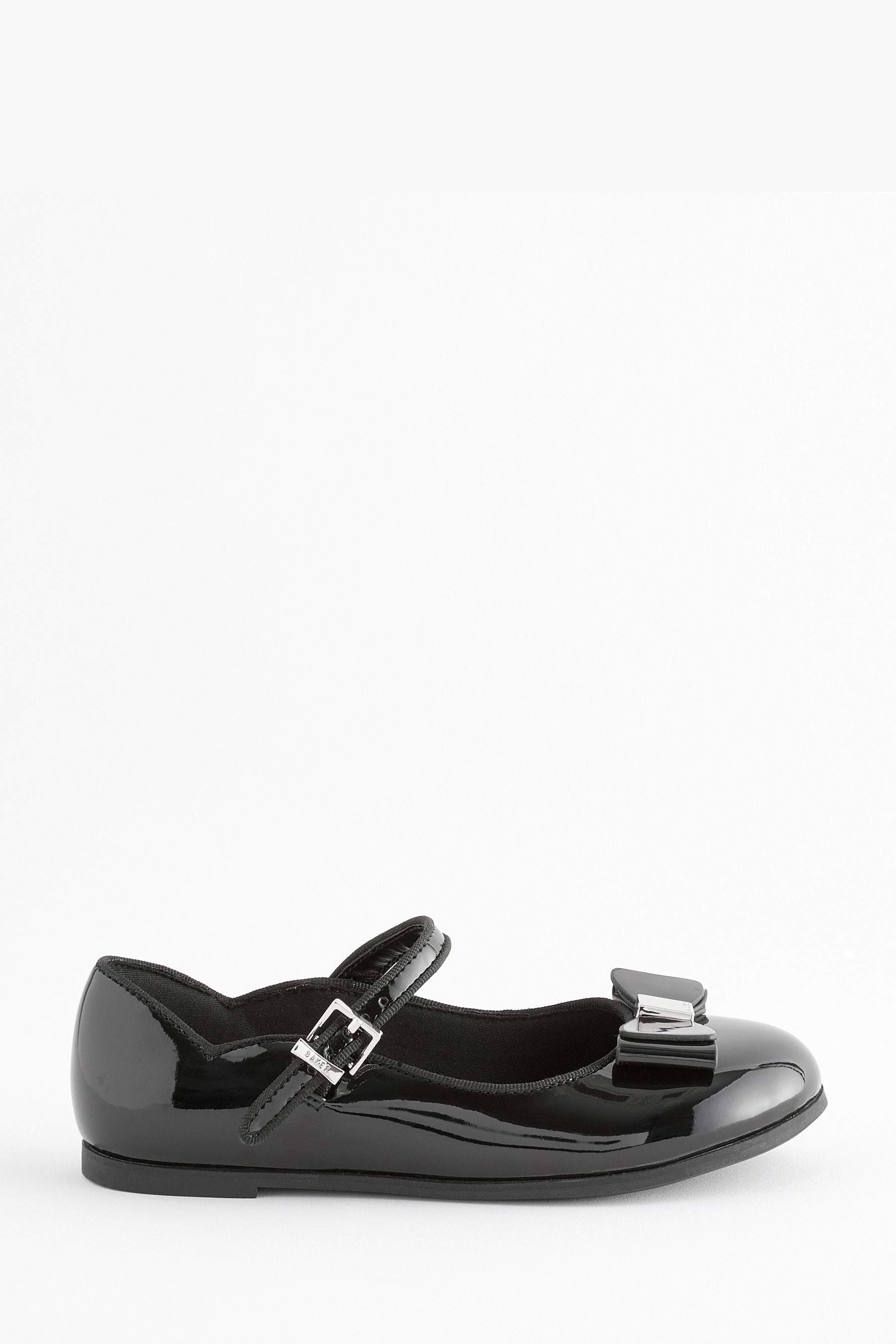 Baker by Ted Baker Girls Black School Patent Mary Jane Shoes with Bow