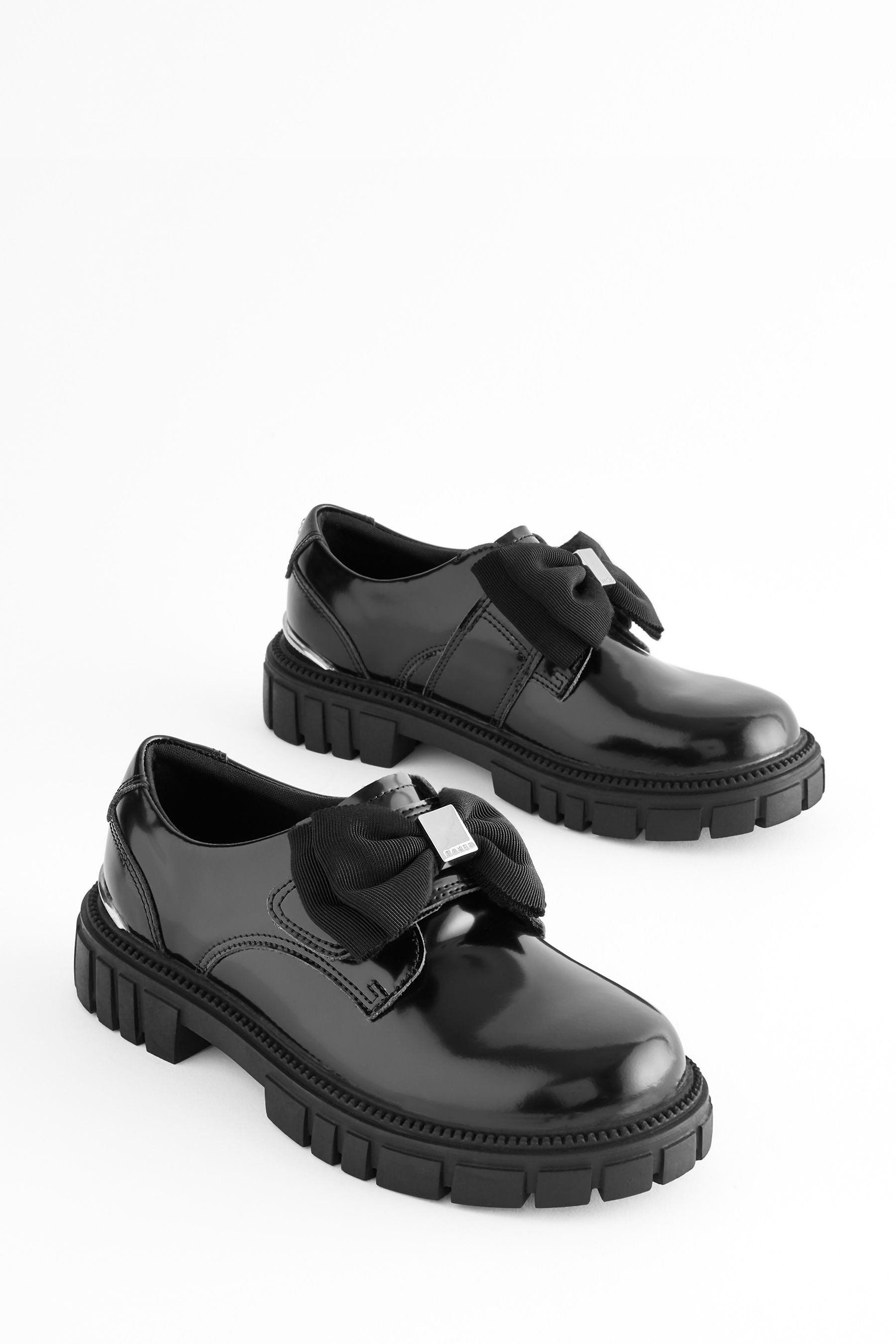 Baker by Ted Baker Girls Black Chunky Shoes with Bow