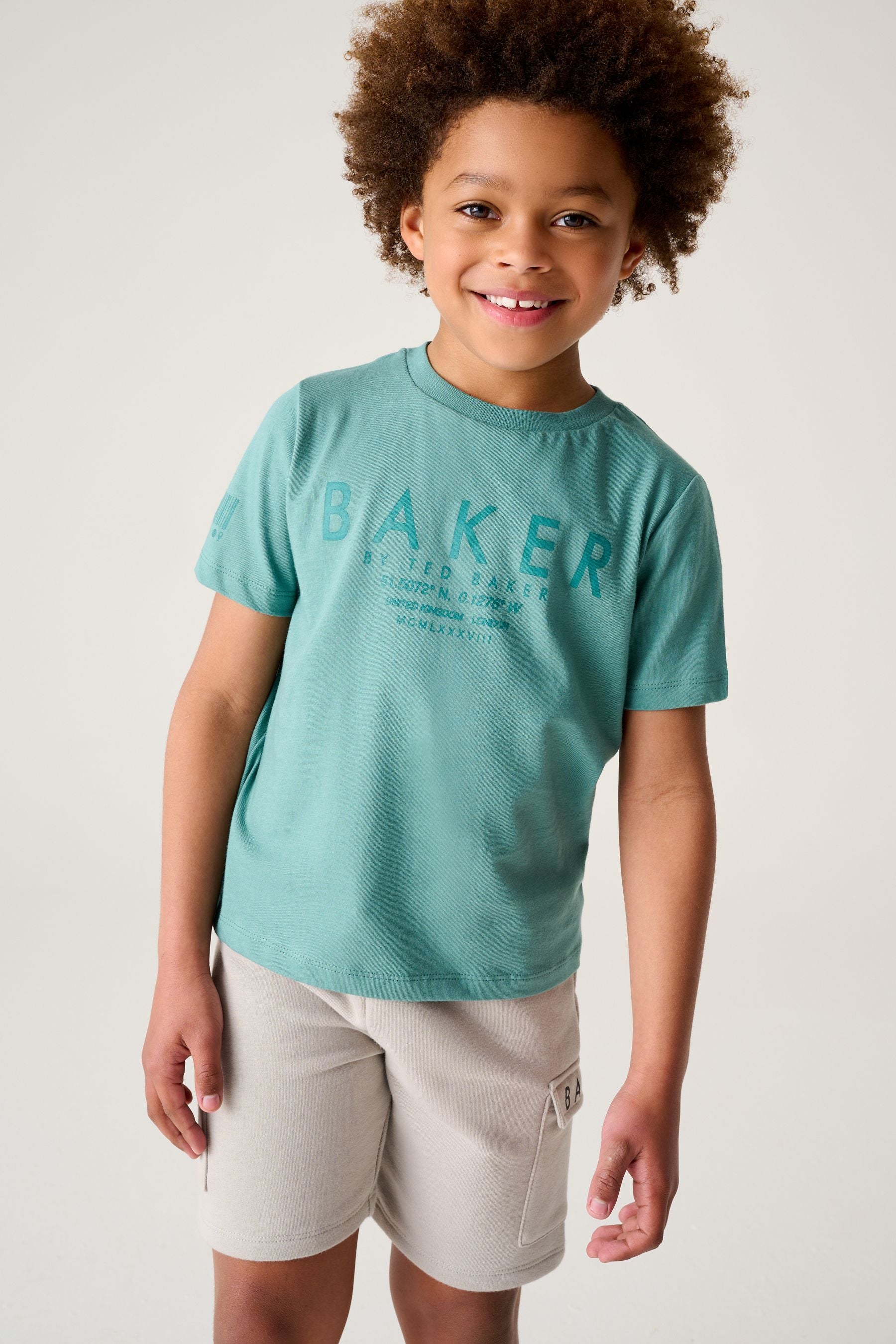 Green Baker by Ted Baker T-Shirt and Cargo Shorts Set