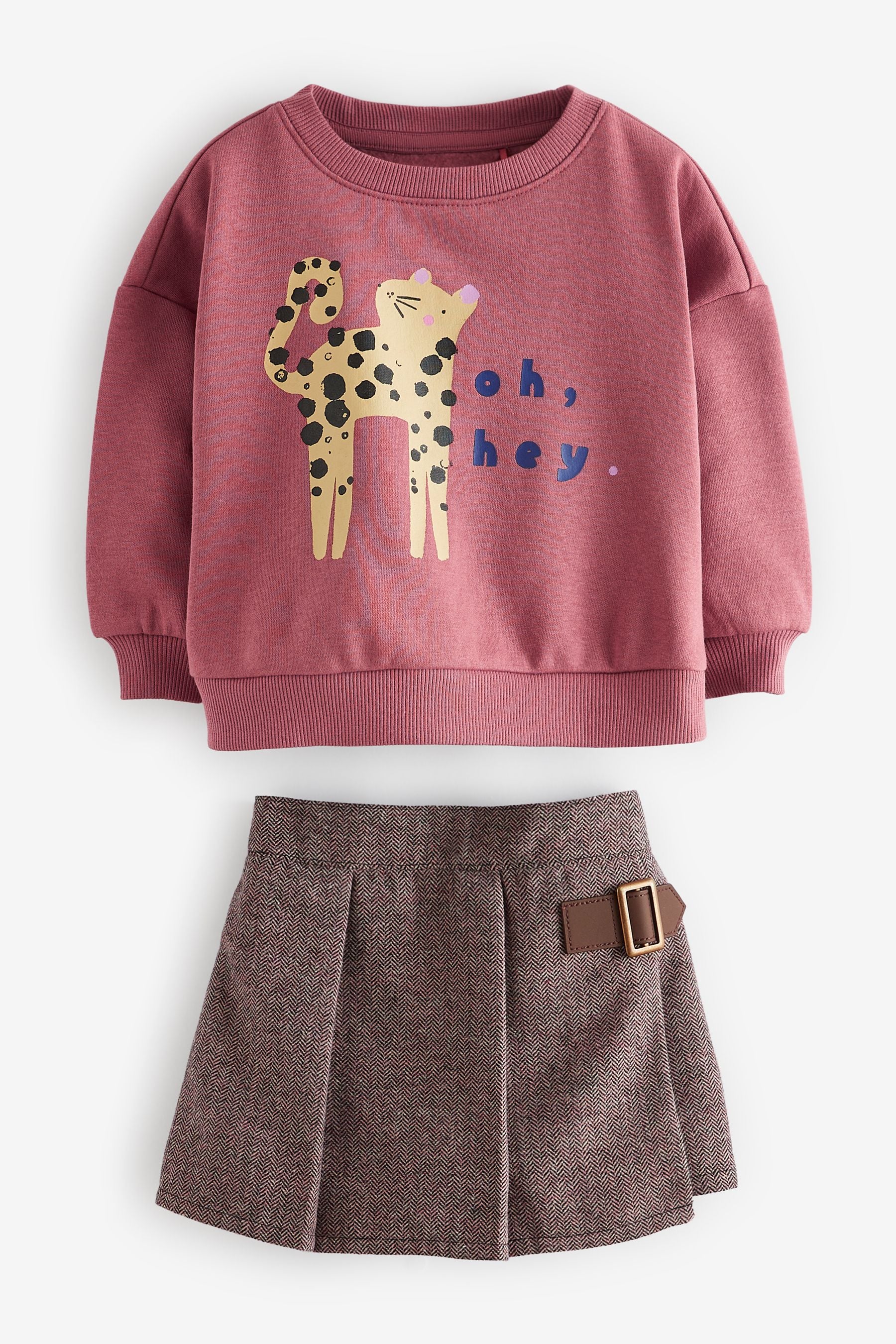 Berry Red Sweatshirt and Skirt Set (3mths-7yrs)