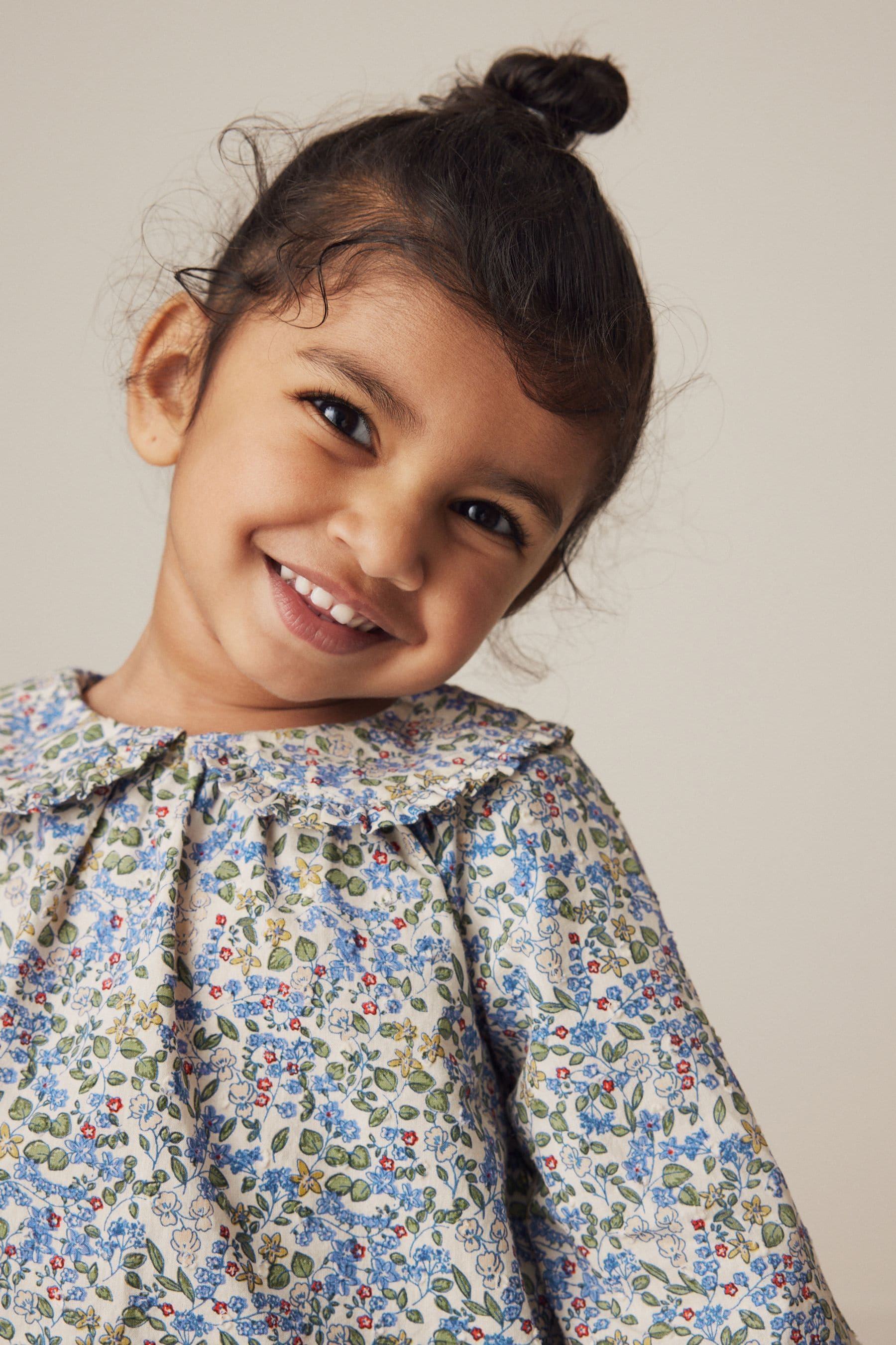 Navy Floral Blouse, Shorts and Tights 100% Cotton Set (3mths-7yrs)