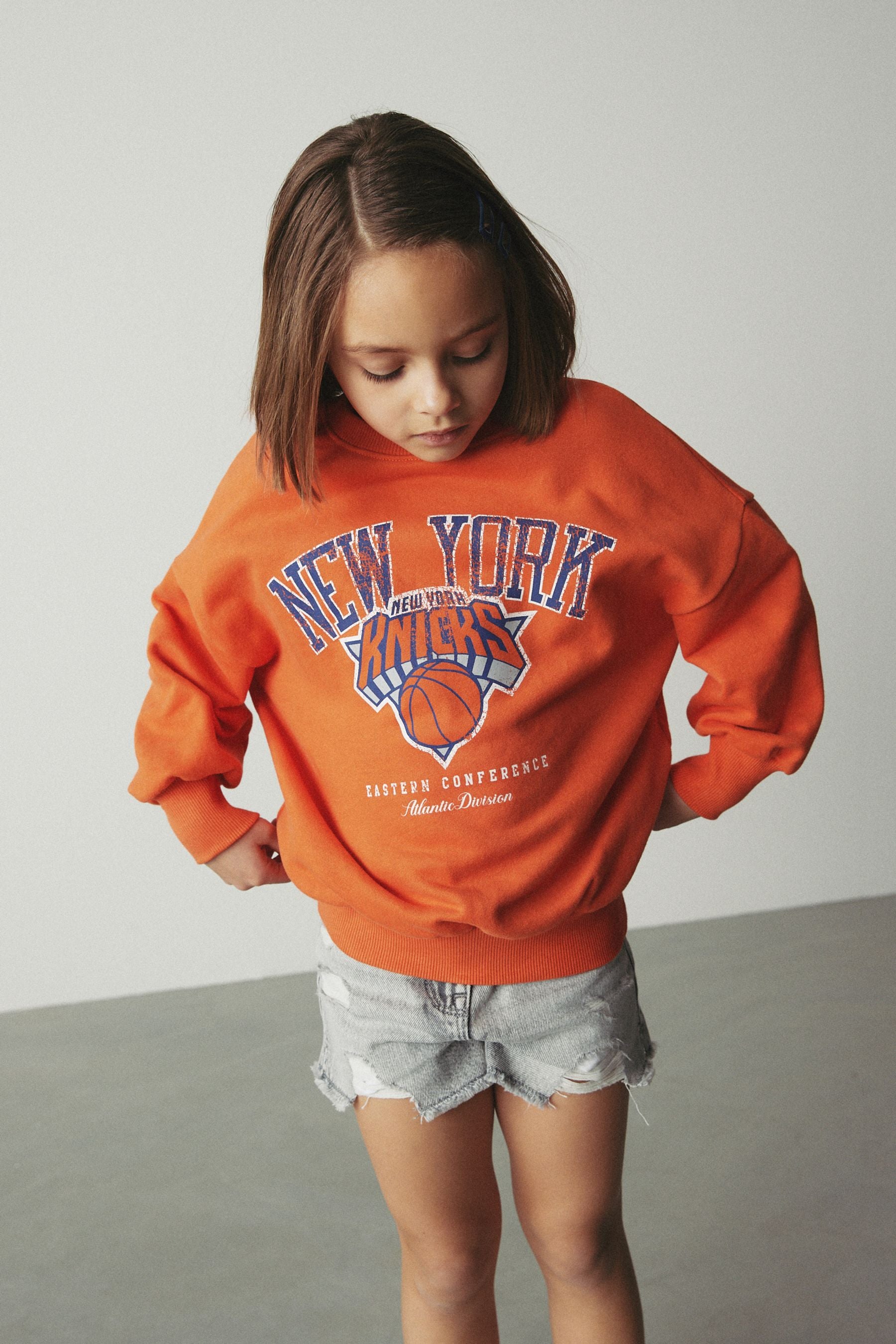 Orange New York Knicks NBA License Sweatshirt (3-16yrs)