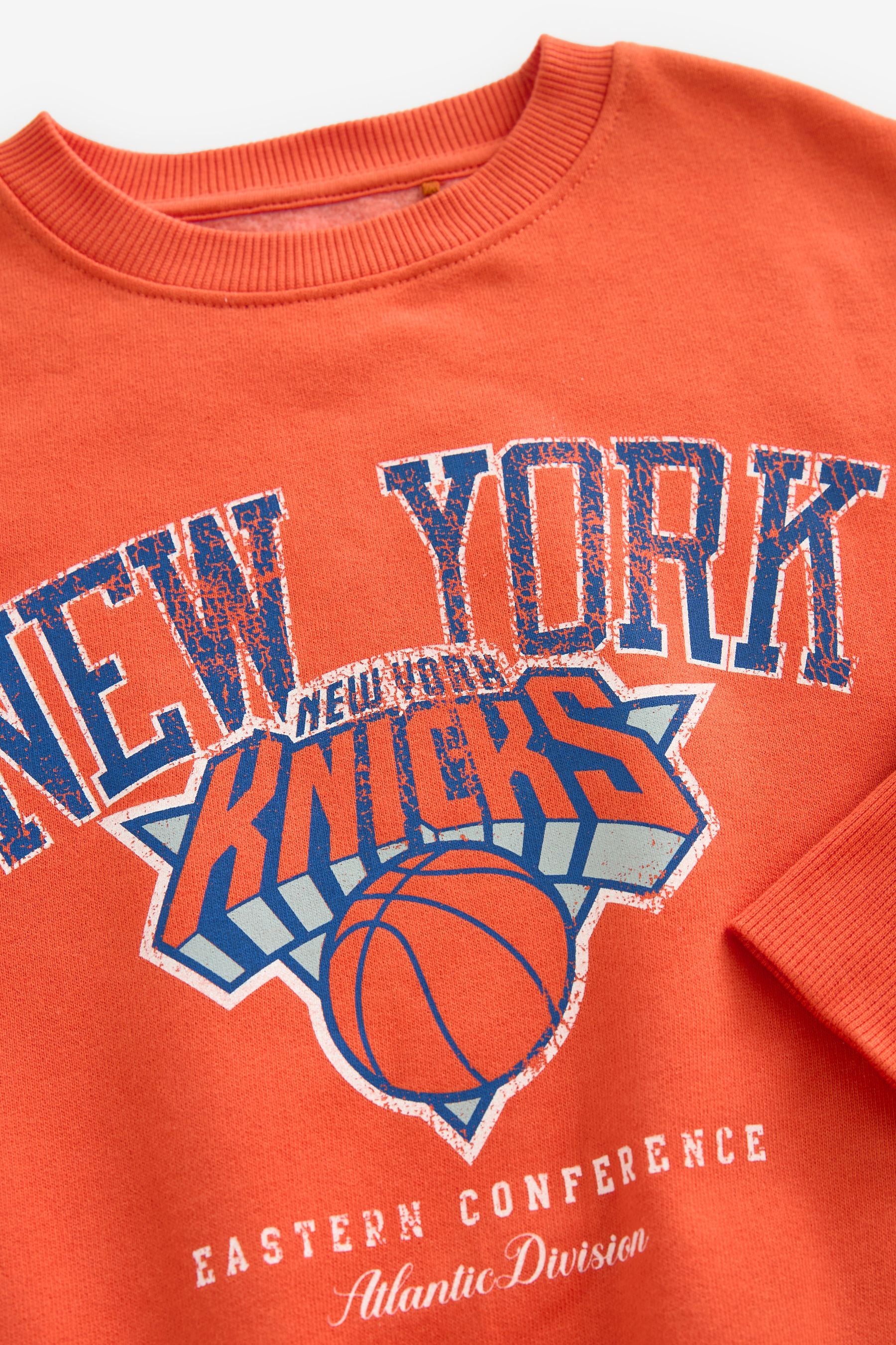 Orange New York Knicks NBA License Sweatshirt (3-16yrs)