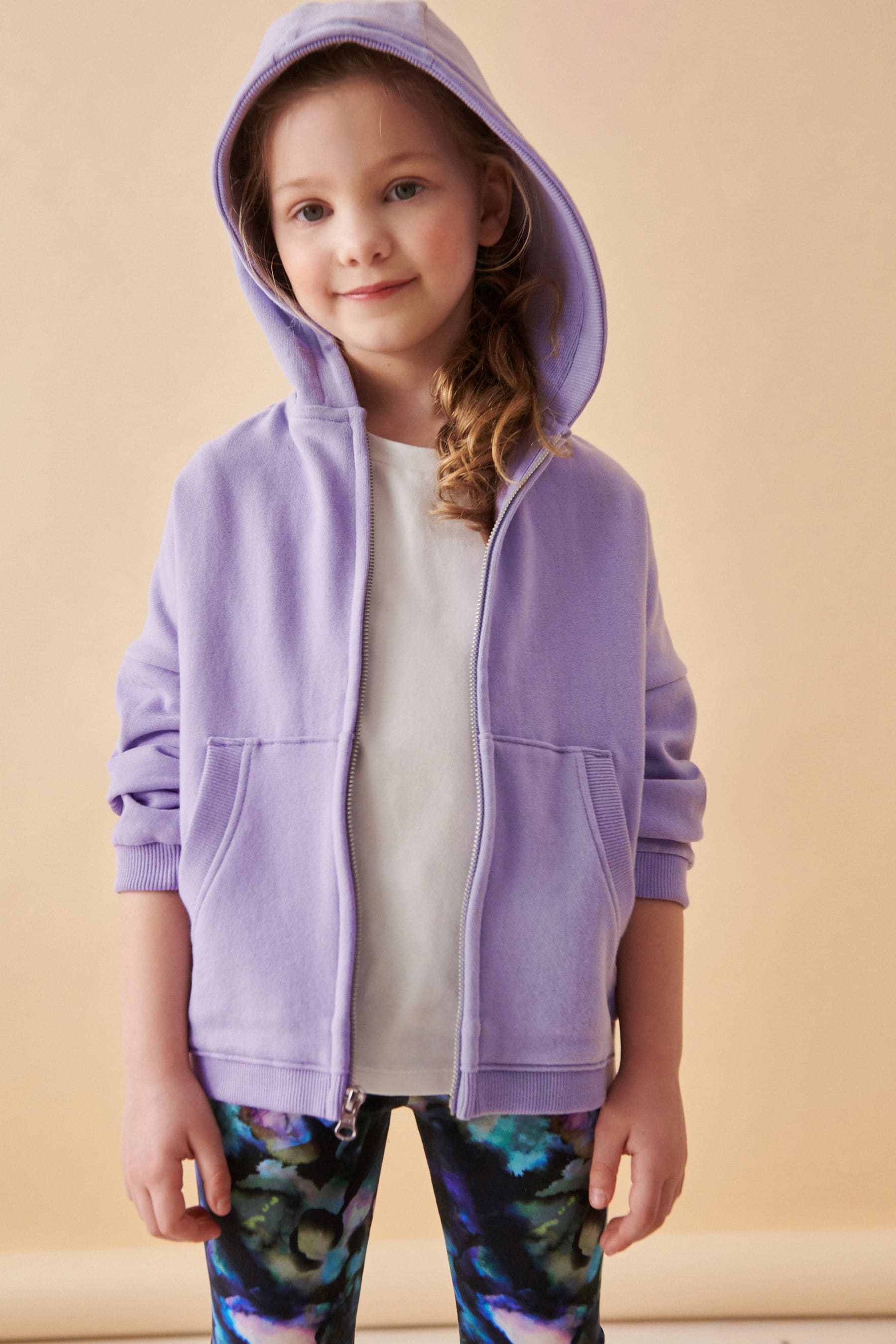 Lilac Purple Zip Through Hoodie (3-16yrs)