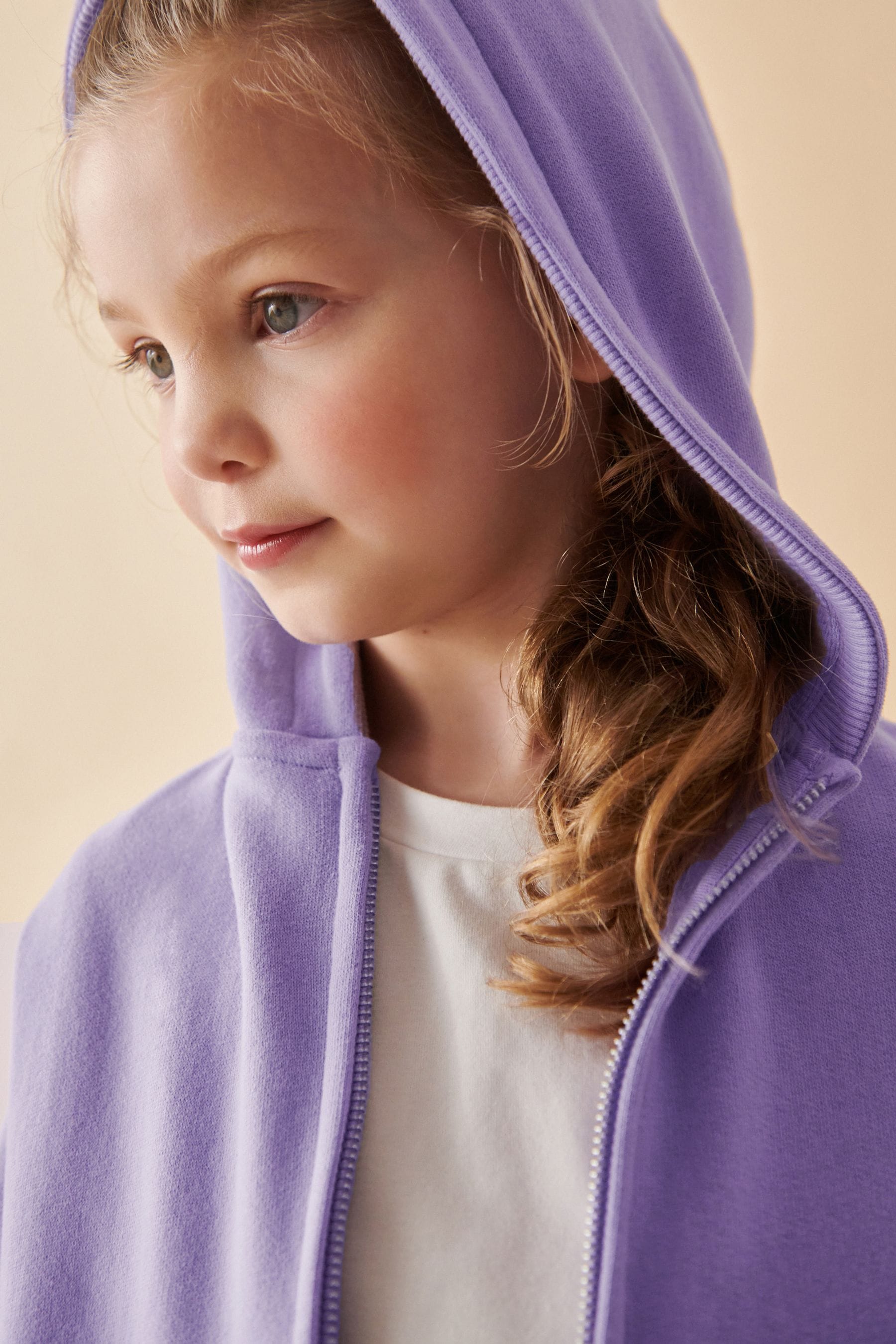 Lilac Purple Zip Through Hoodie (3-16yrs)