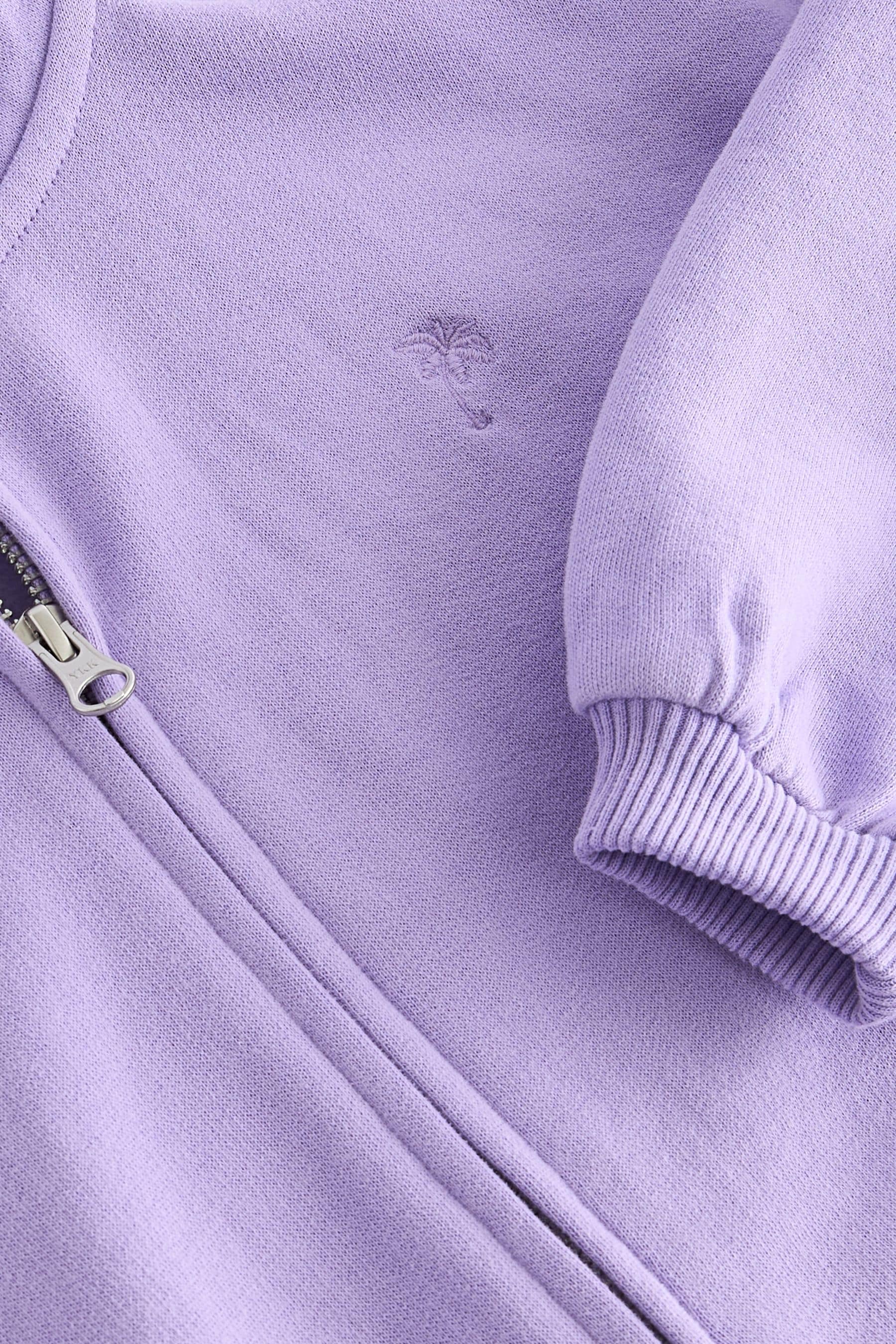 Lilac Purple Zip Through Hoodie (3-16yrs)