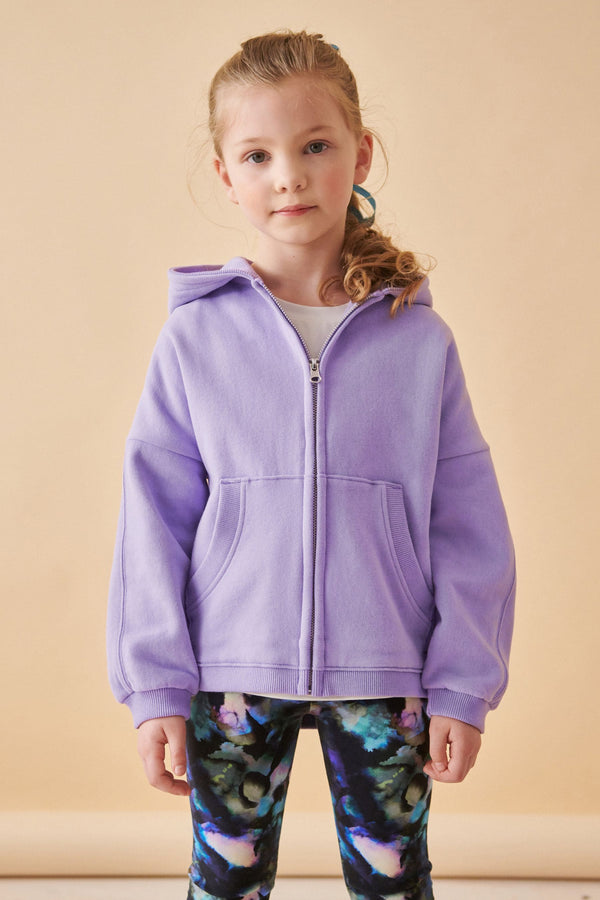 Lilac Purple Zip Through Hoodie (3-16yrs)