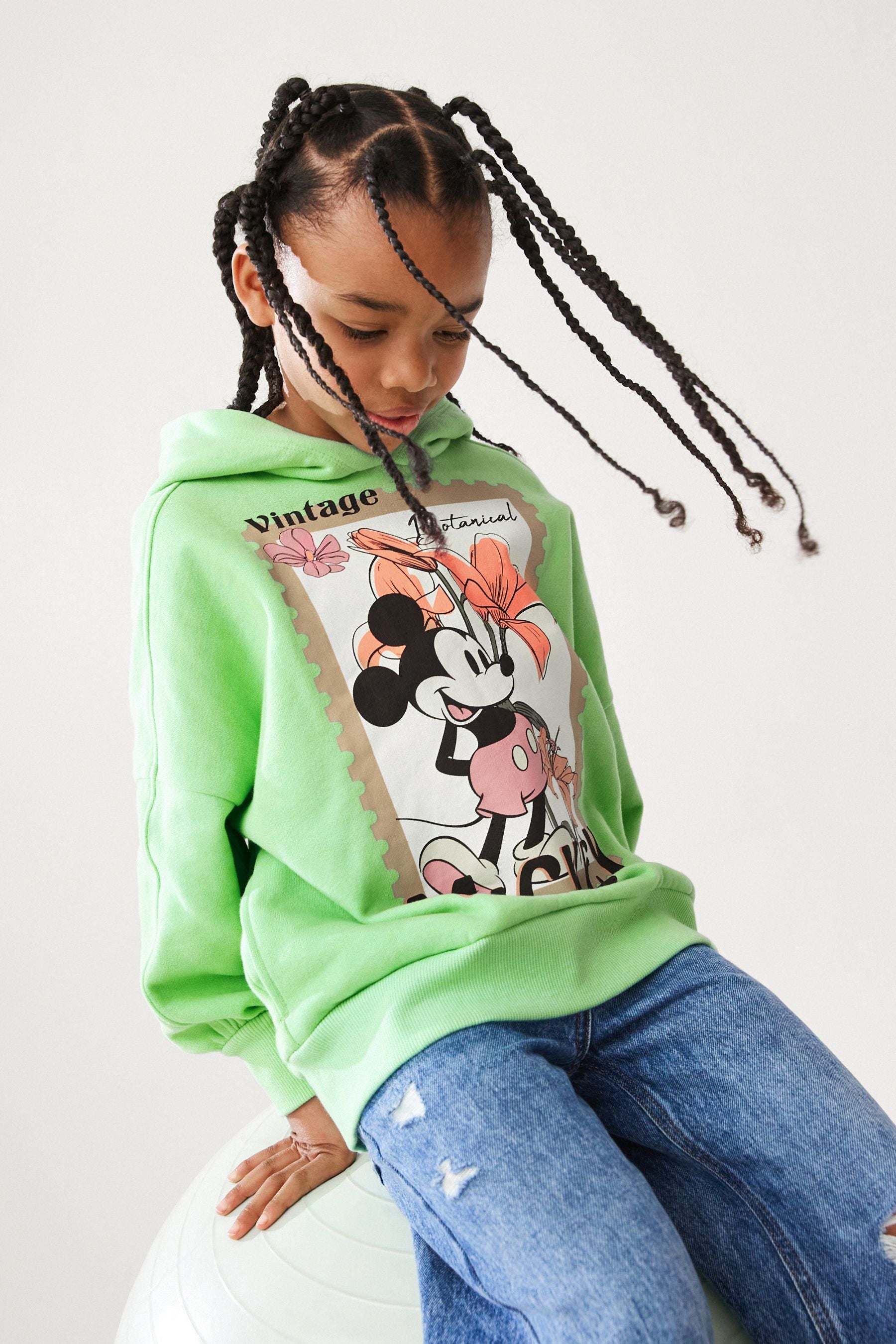 Green Mickey Mouse Hoodie (3-16yrs)