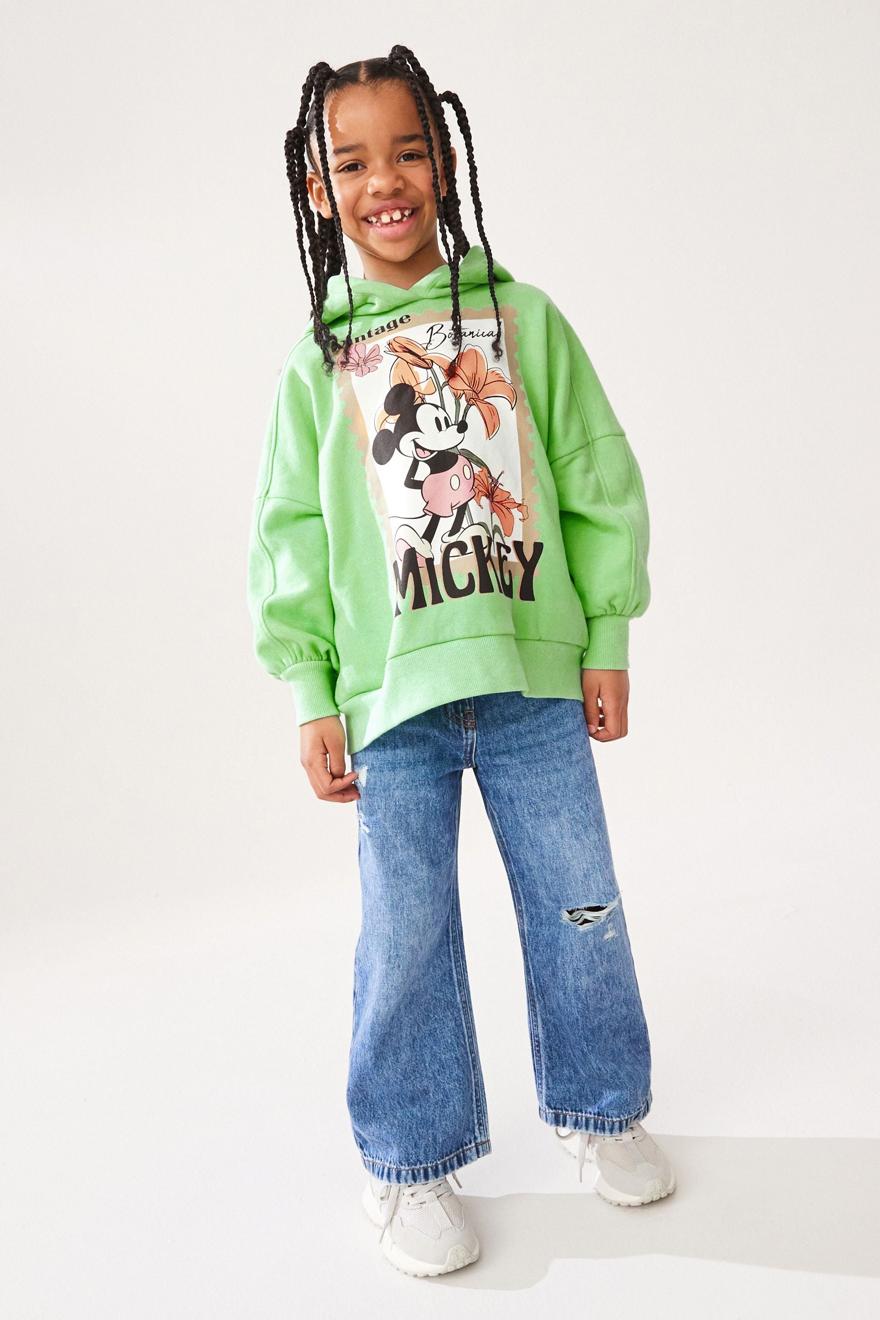 Green Mickey Mouse Hoodie (3-16yrs)