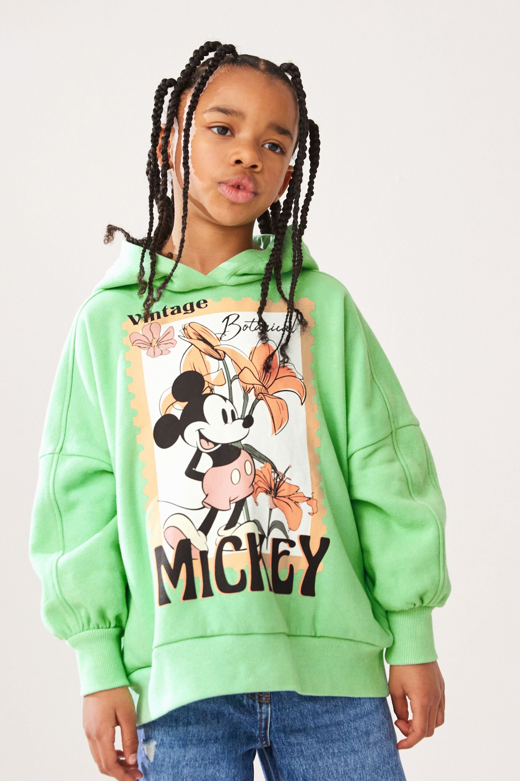 Green Mickey Mouse Hoodie (3-16yrs)