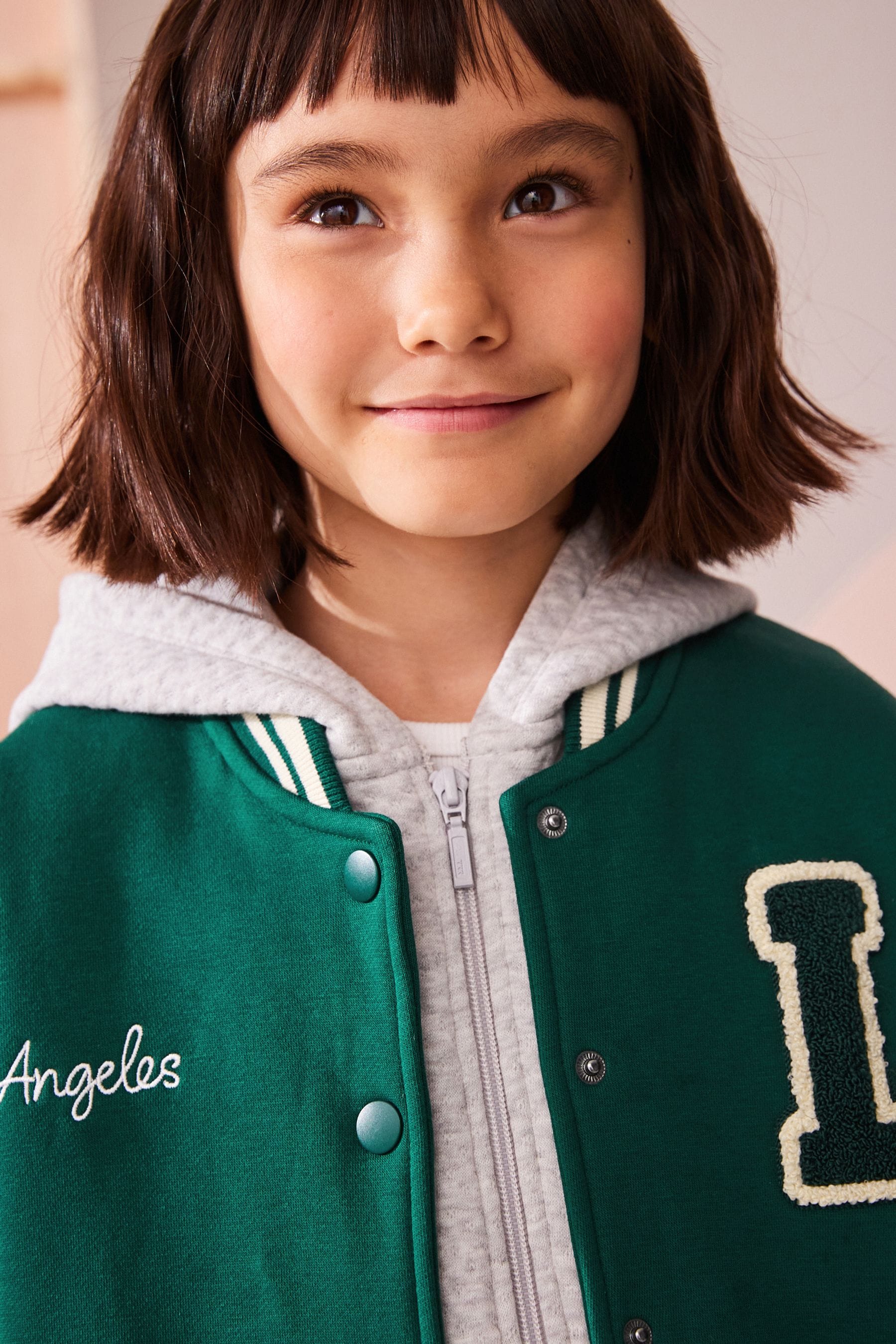 Green Varsity Embroidered Jacket (3-16yrs)