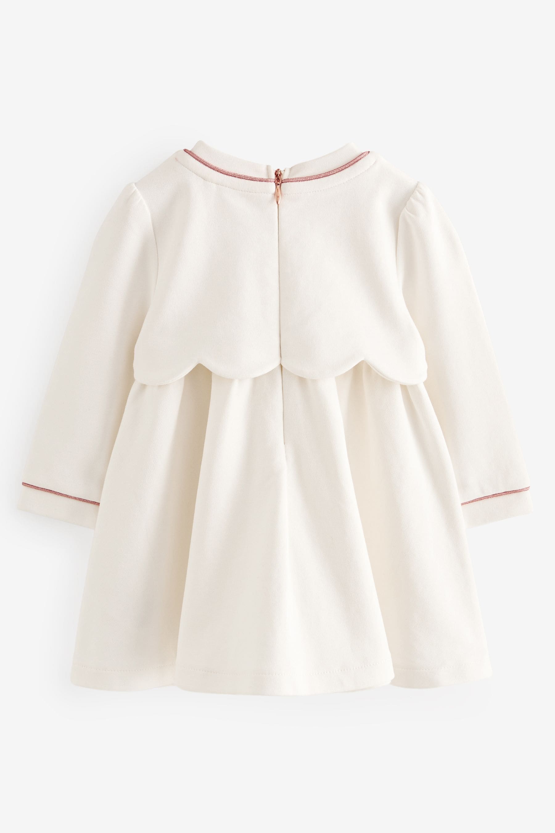 White Baker by Ted Baker White Scallop Ponte Dress