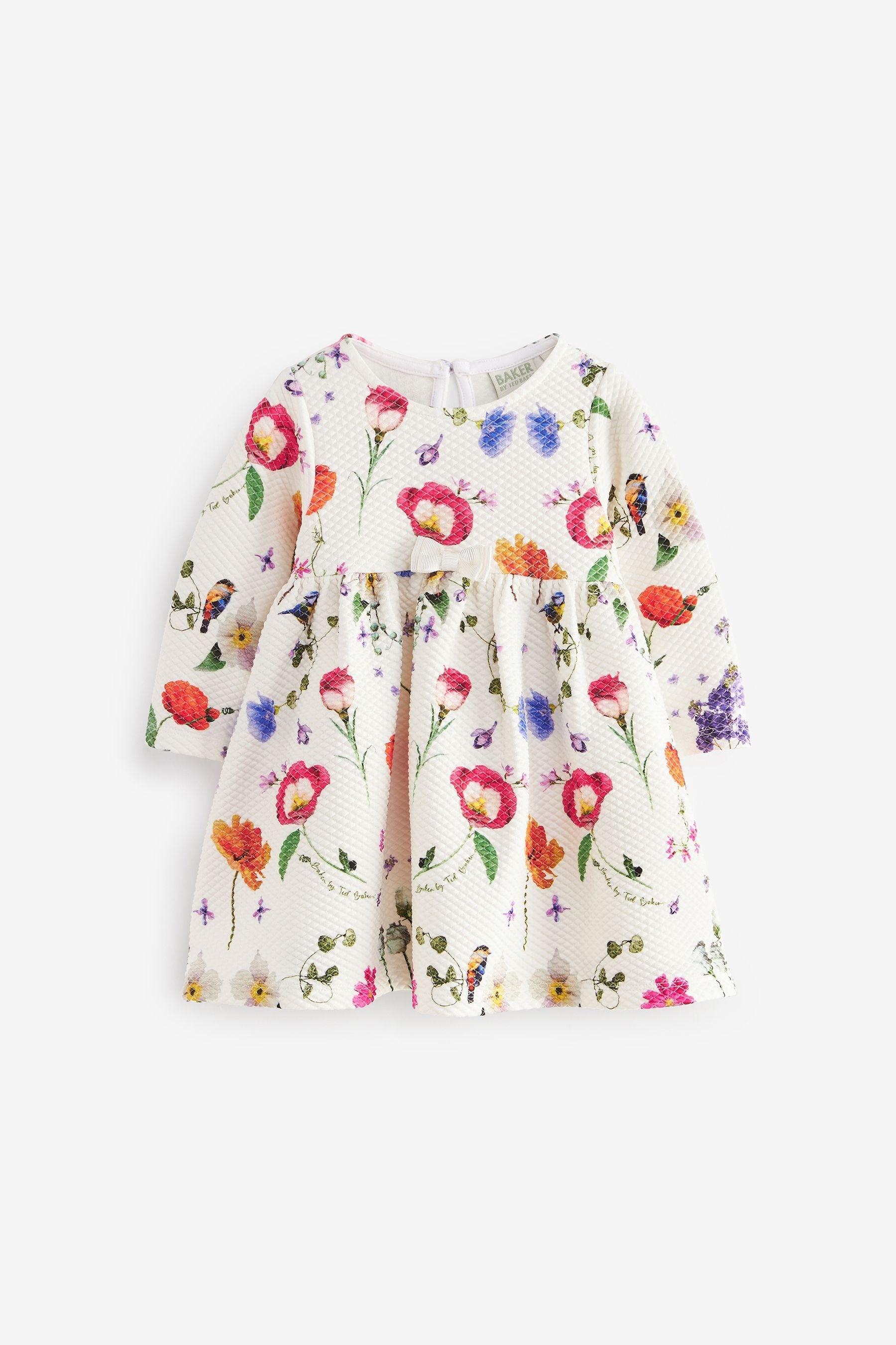 Multi Baker by Ted Baker Multi Floral Textured Jersey Dress