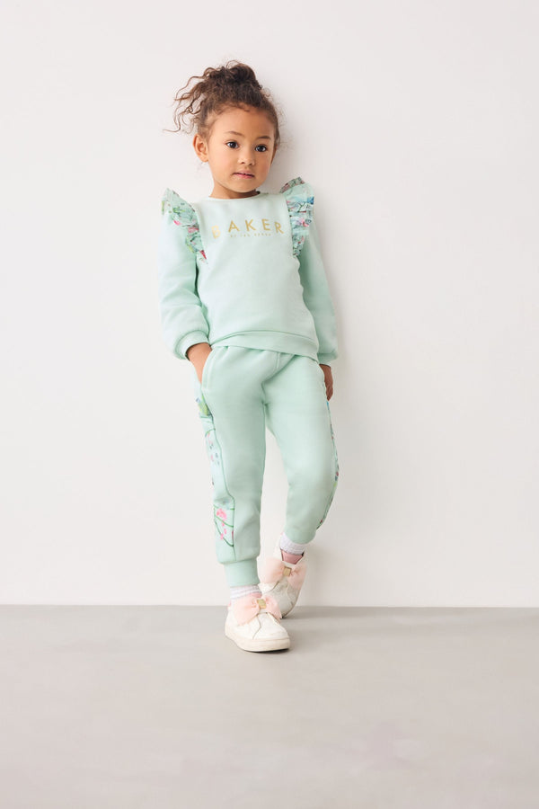 Mint Green Baker by Ted Baker Frill Sweater and Joggers Set