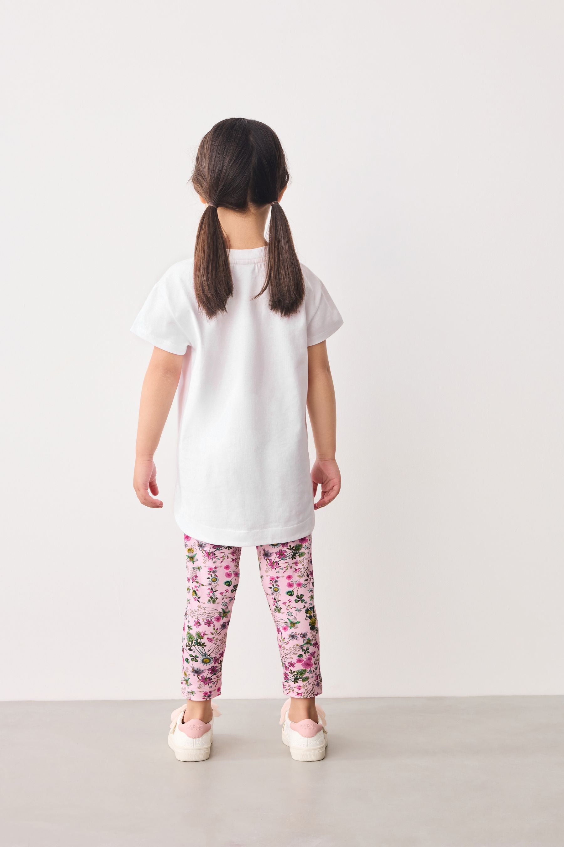 Baker by Ted Baker Pink Floral T-Shirt And Leggings Set