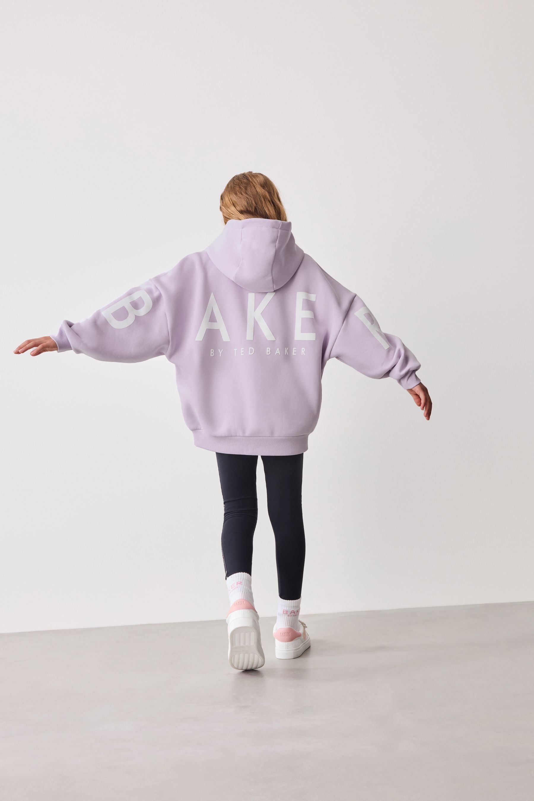 Lilac Purple Baker by Ted Baker Coral Pink Varisty Hoodie