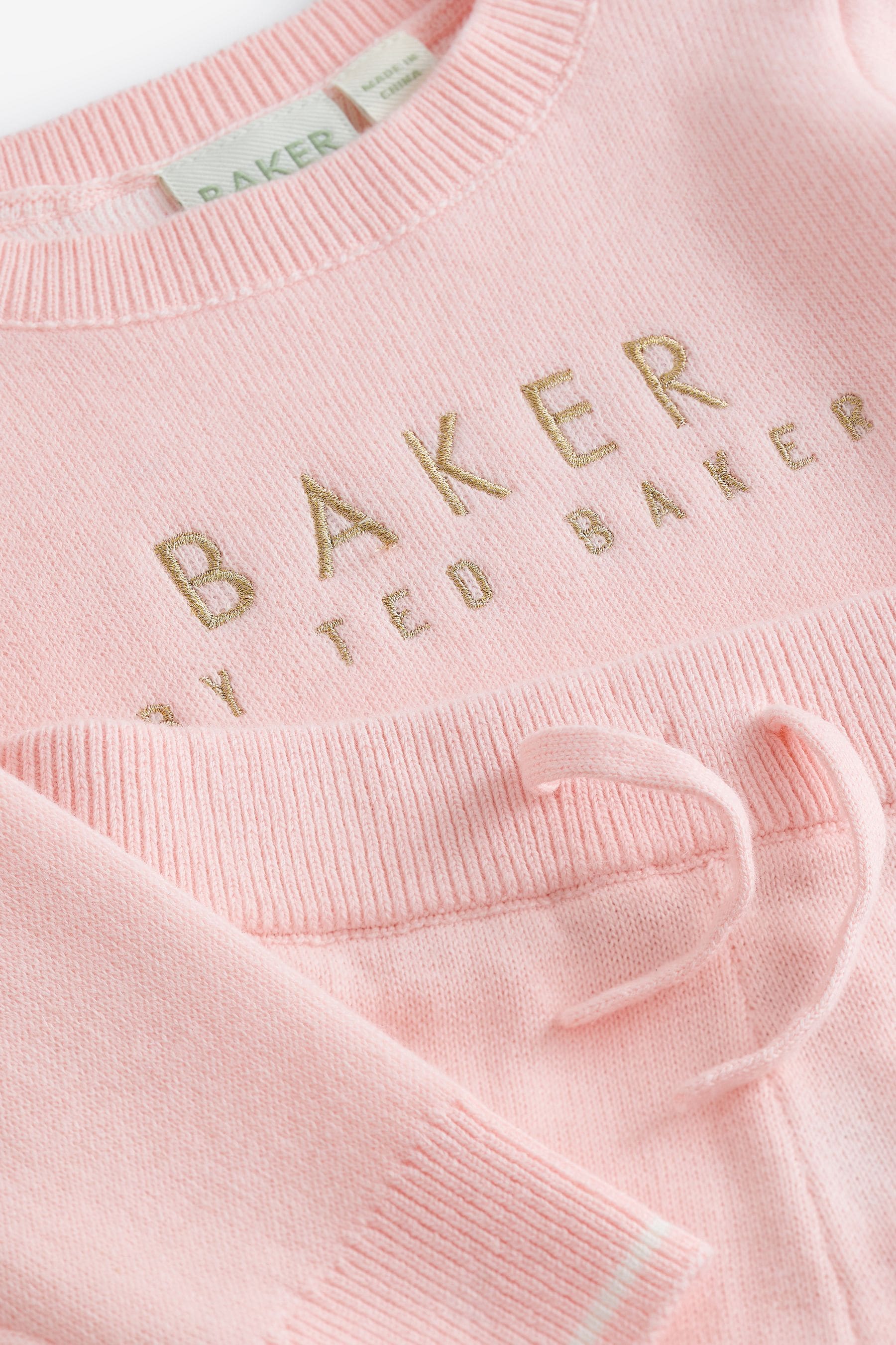 Baker by Ted Baker Pink Knitted Top and Leggings Set