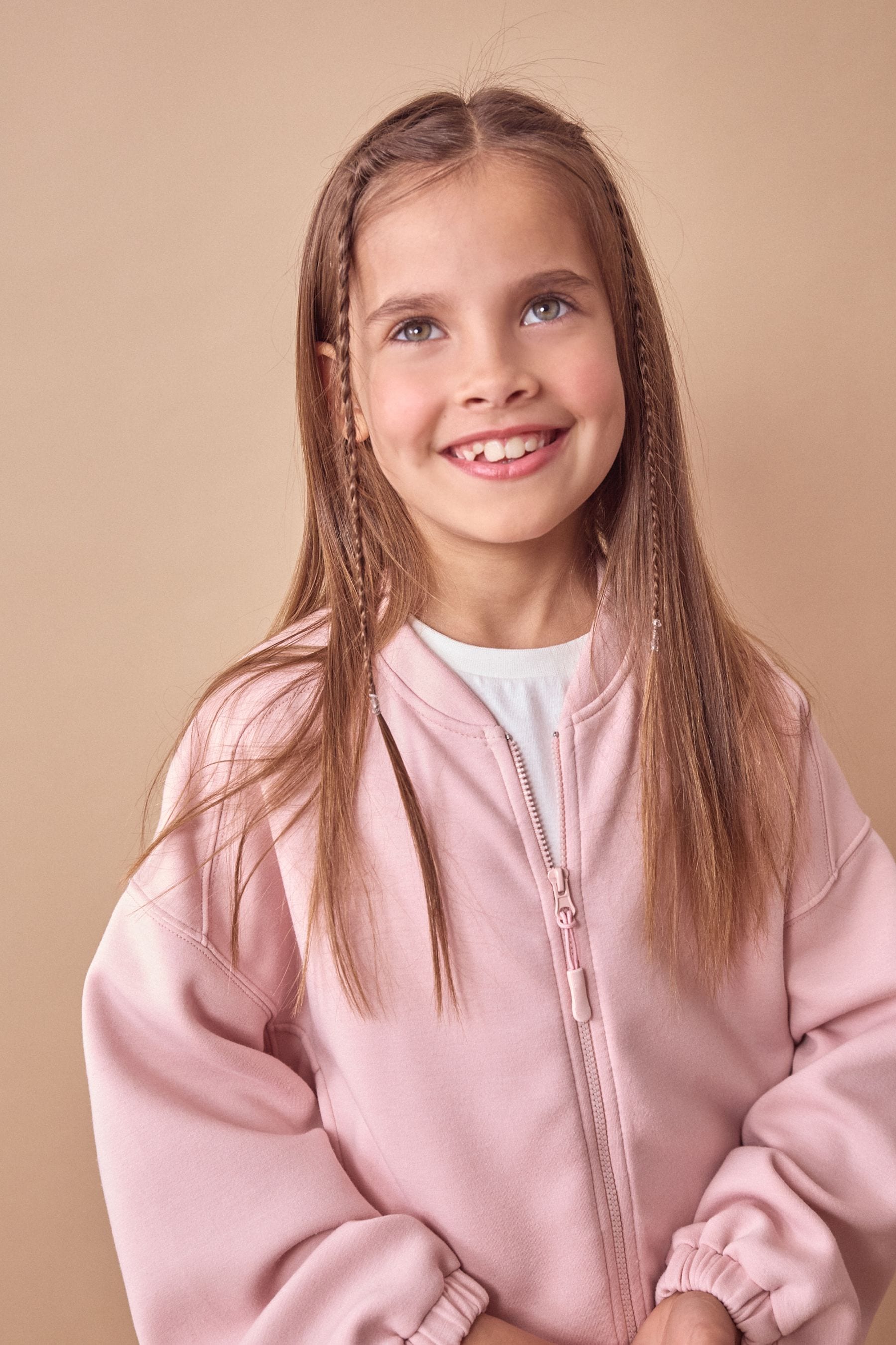 Pink Soft Jacket And Wide Leg Joggers Set (3-16yrs)