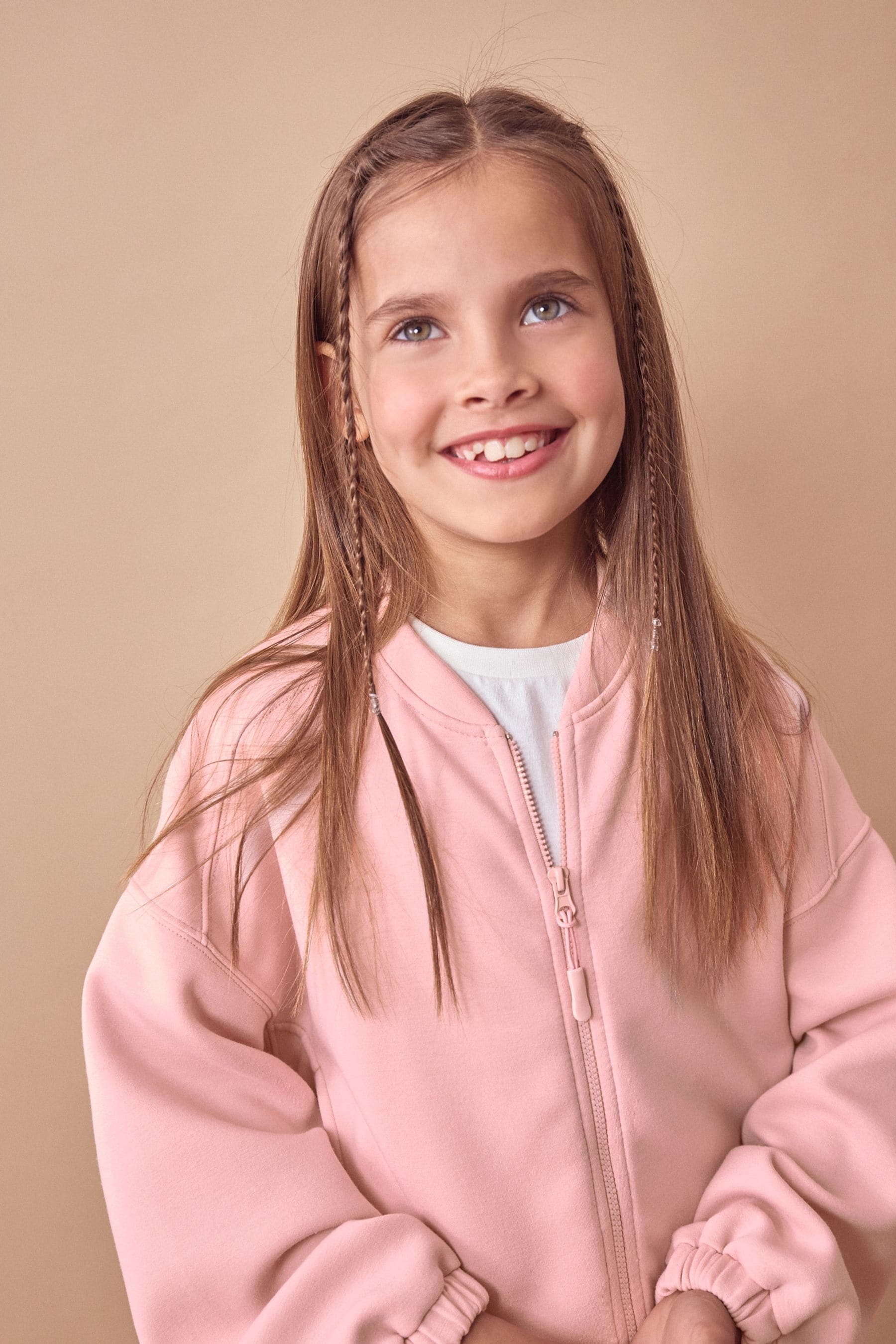 Pink Soft Jacket And Wide Leg Joggers Set (3-16yrs)