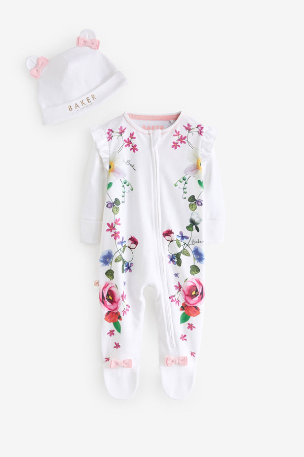 White Baker by Ted Baker 100% Cotton Sleepsuit