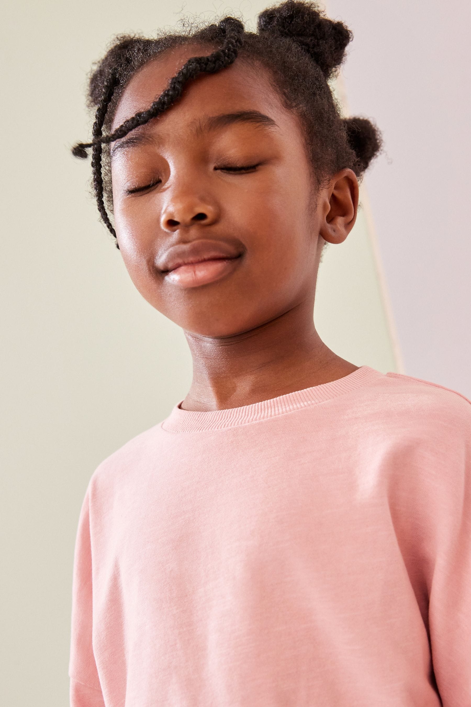 Pink Print 100% Cotton Boxy Long Sleeve Sweatshirt (3-16yrs)