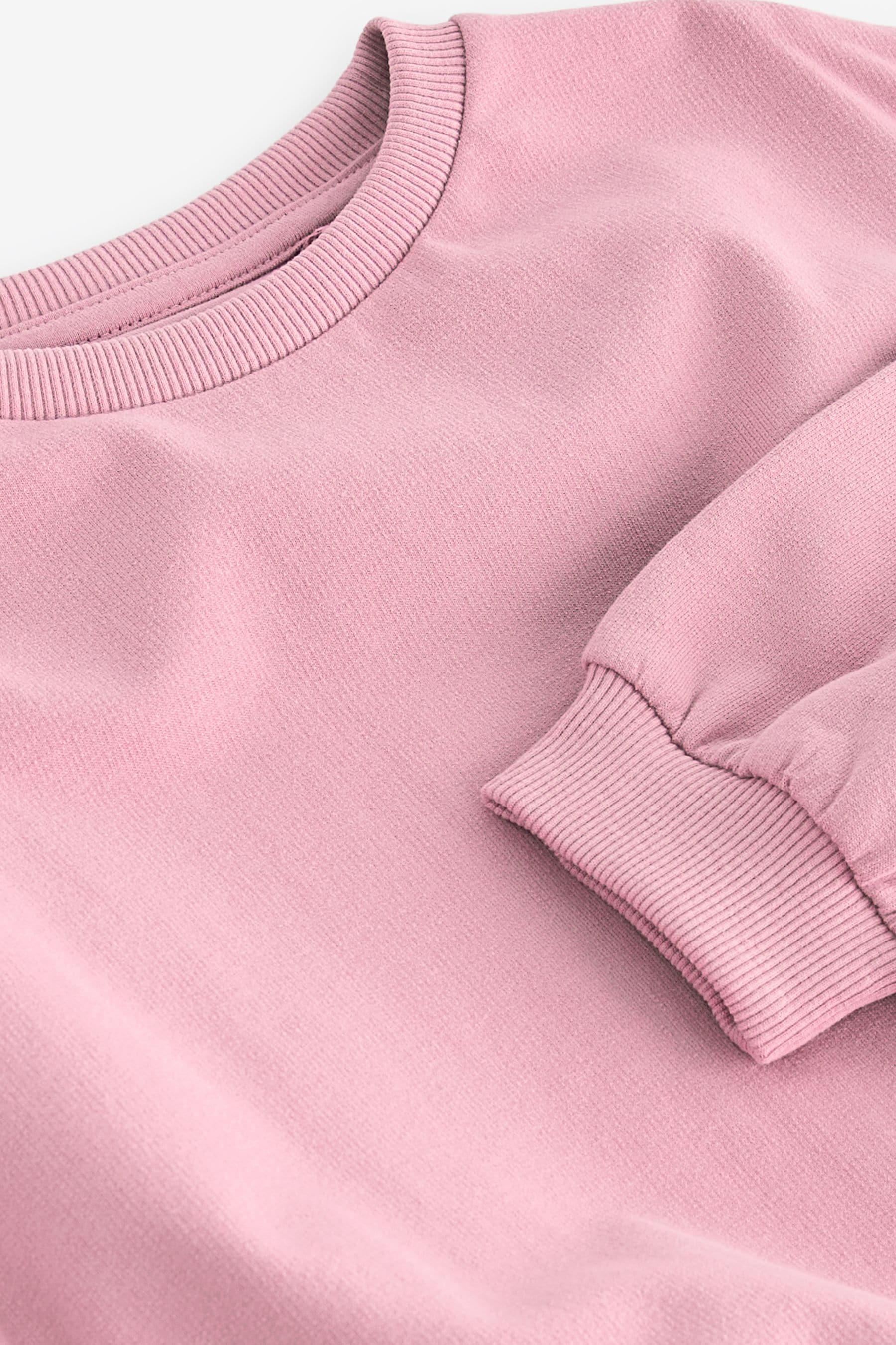 Pink Boxy Bubble 100% Cotton Hem Sweatshirt (3-16yrs)