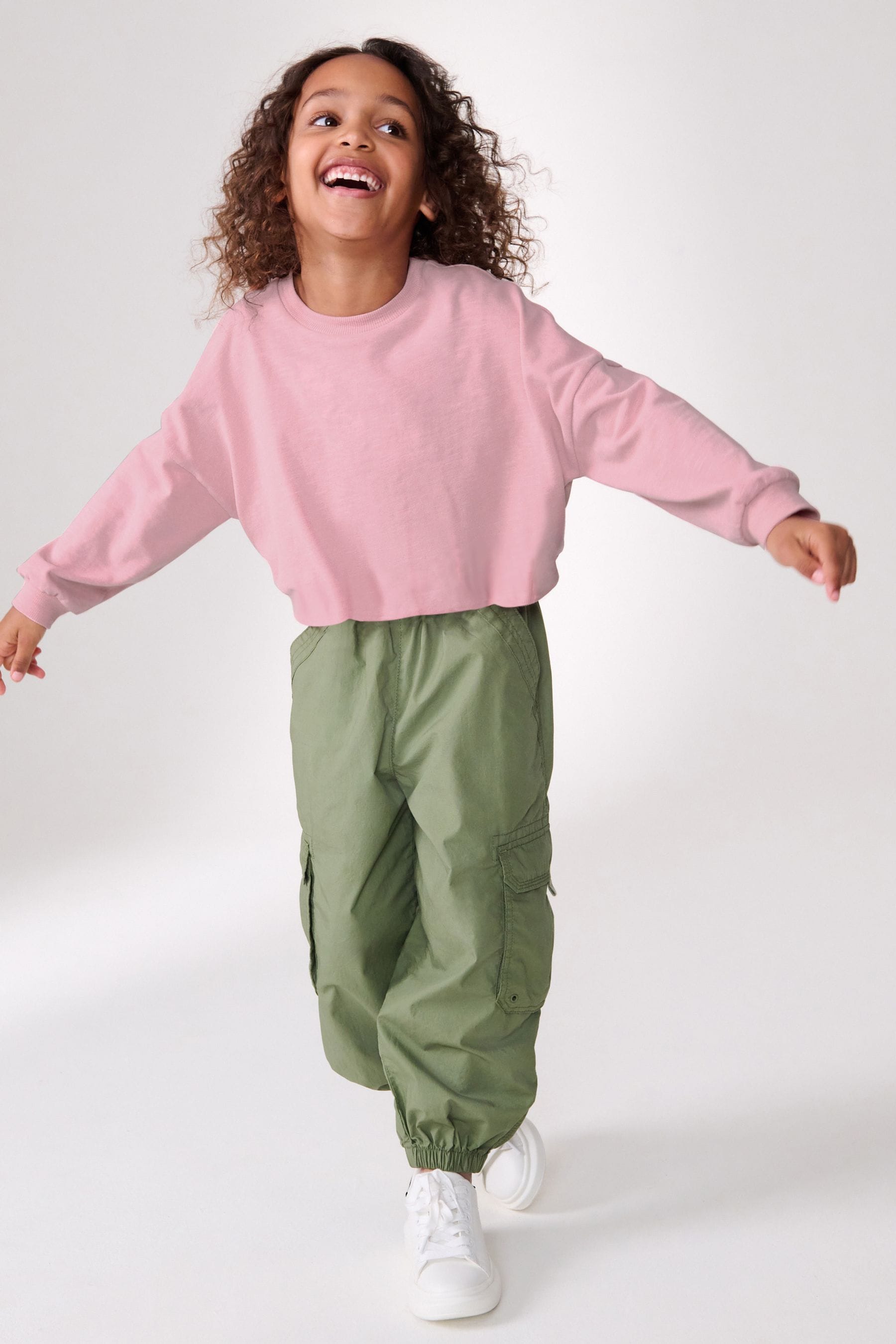 Pink Boxy Bubble 100% Cotton Hem Sweatshirt (3-16yrs)