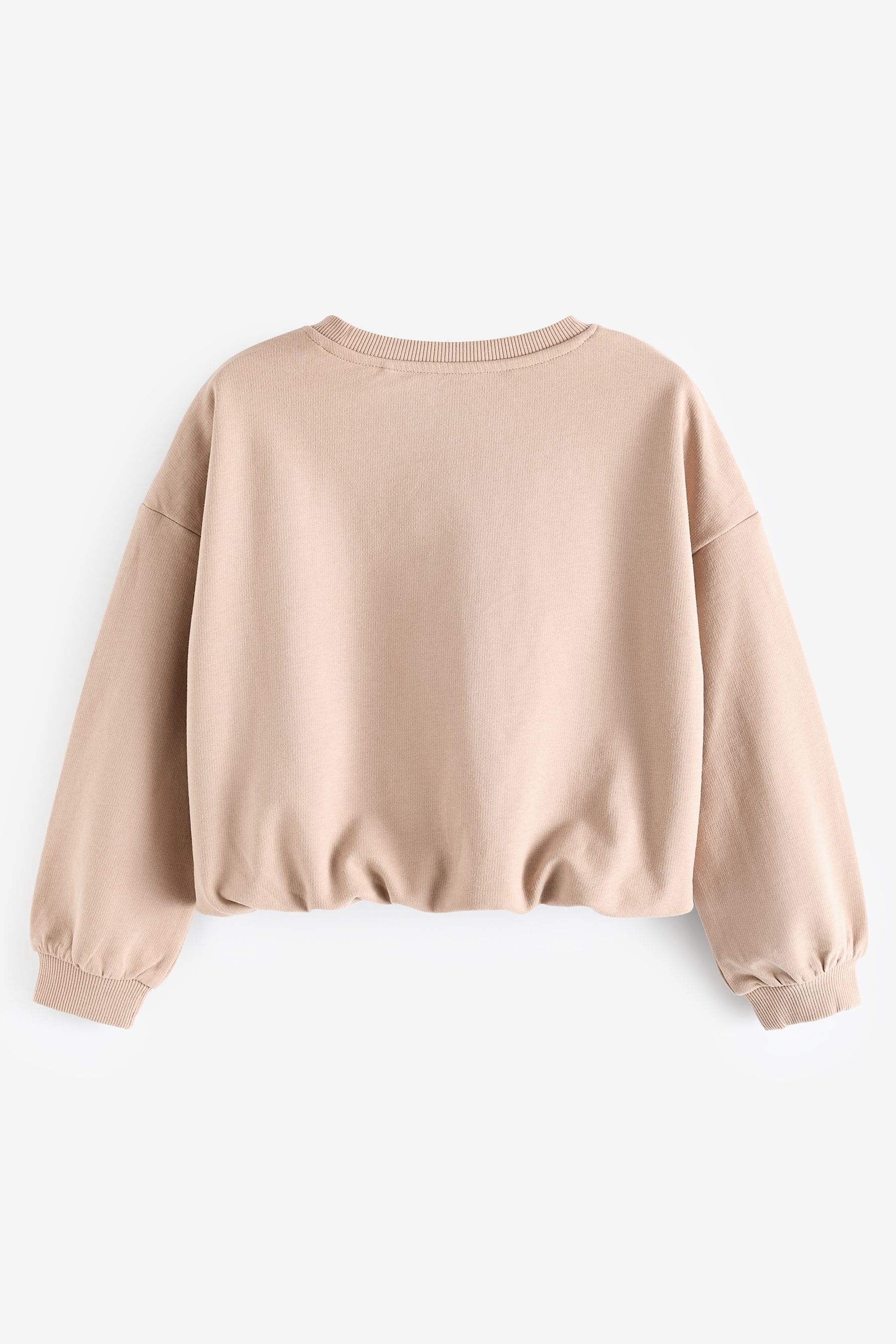 Neutral Boxy Bubble Hem Sweat Top (3-16yrs)