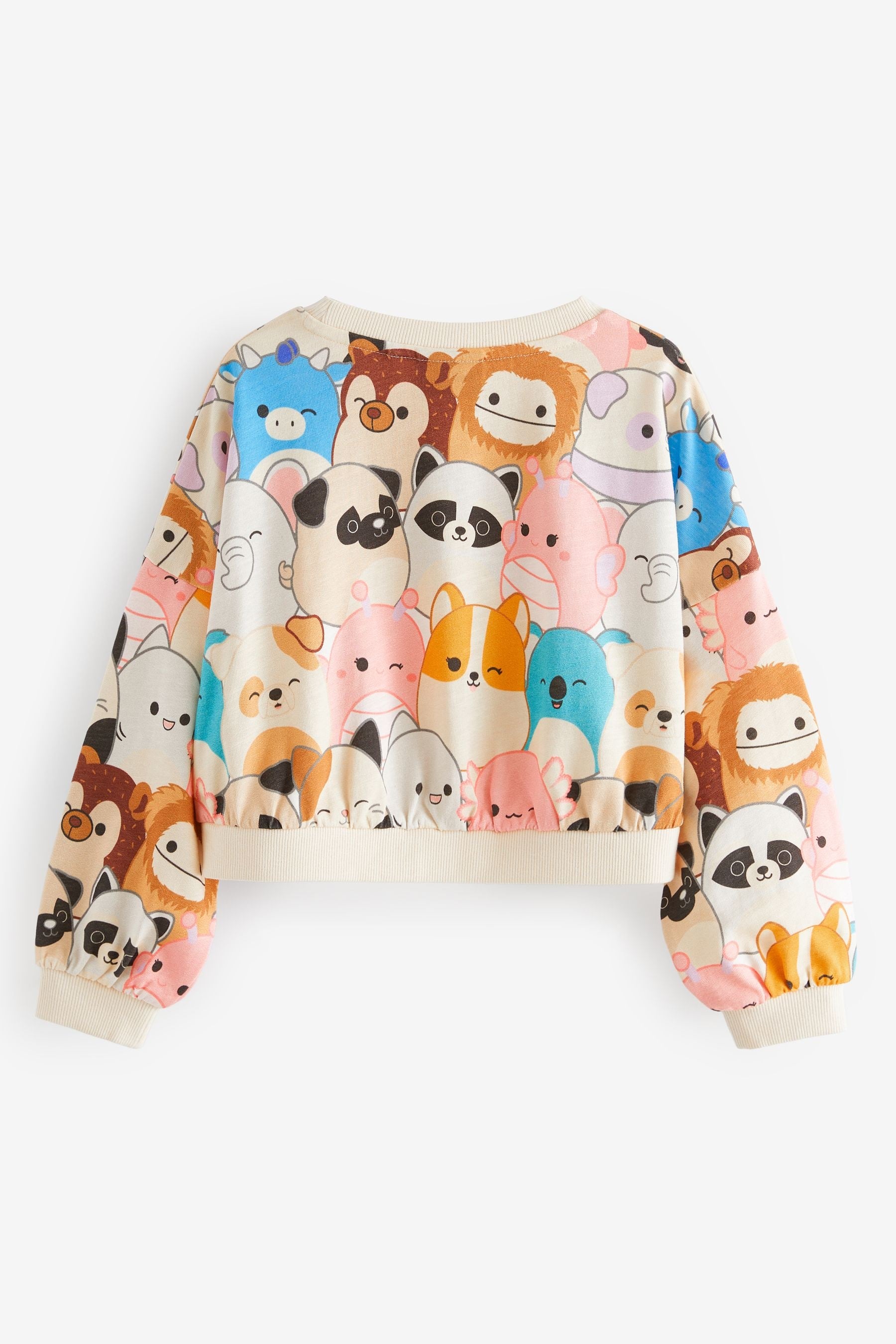 Squishmallows Ecru Cream Boxy Long Sleeve Sweat Top (5-12yrs)