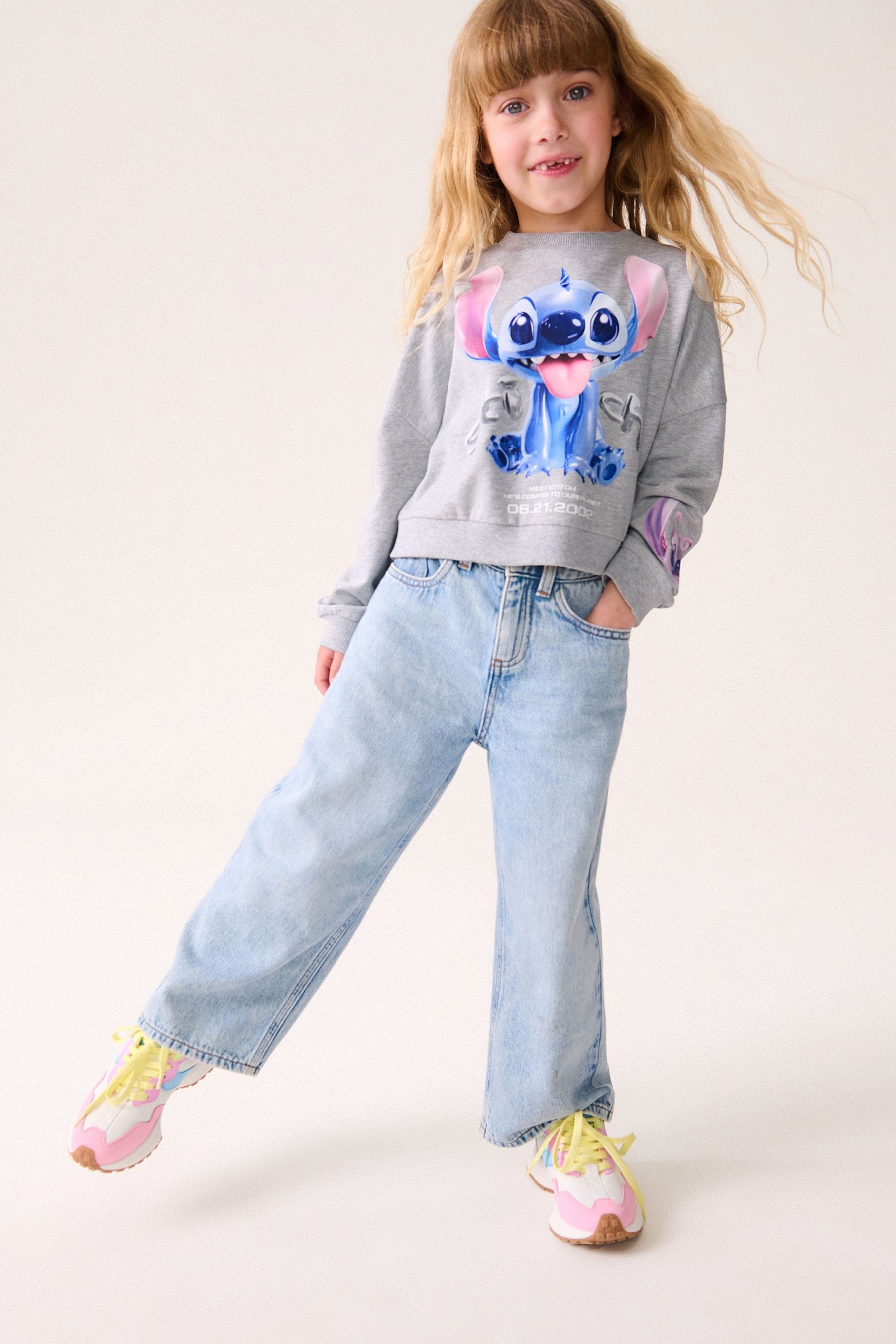 Grey Stitch License Boxy Sweatshirt (3-16yrs)