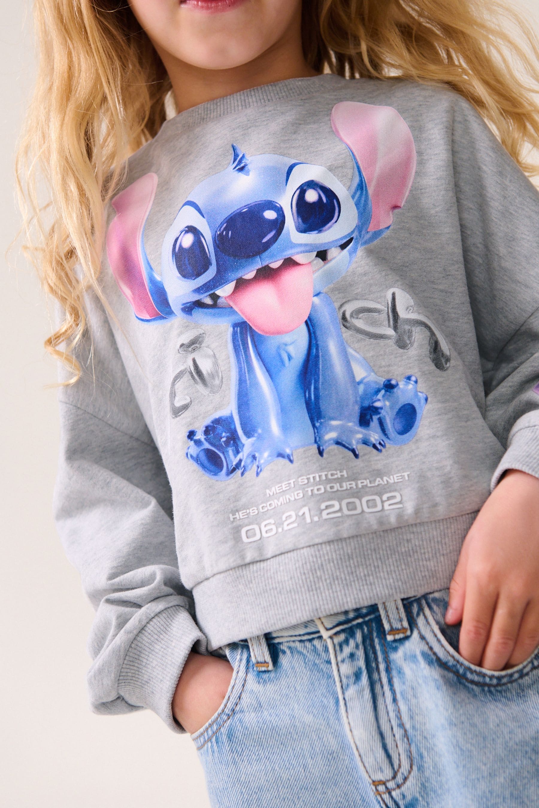 Grey Stitch License Boxy Sweatshirt (3-16yrs)