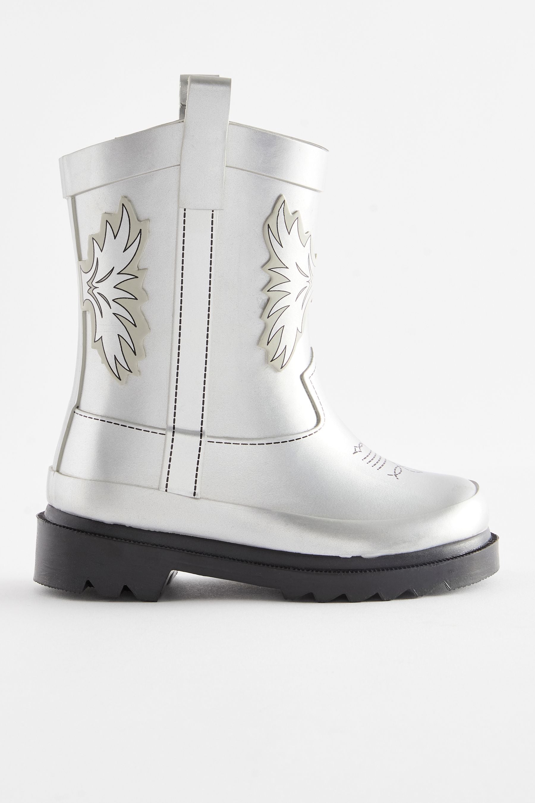 Silver Western Wellies