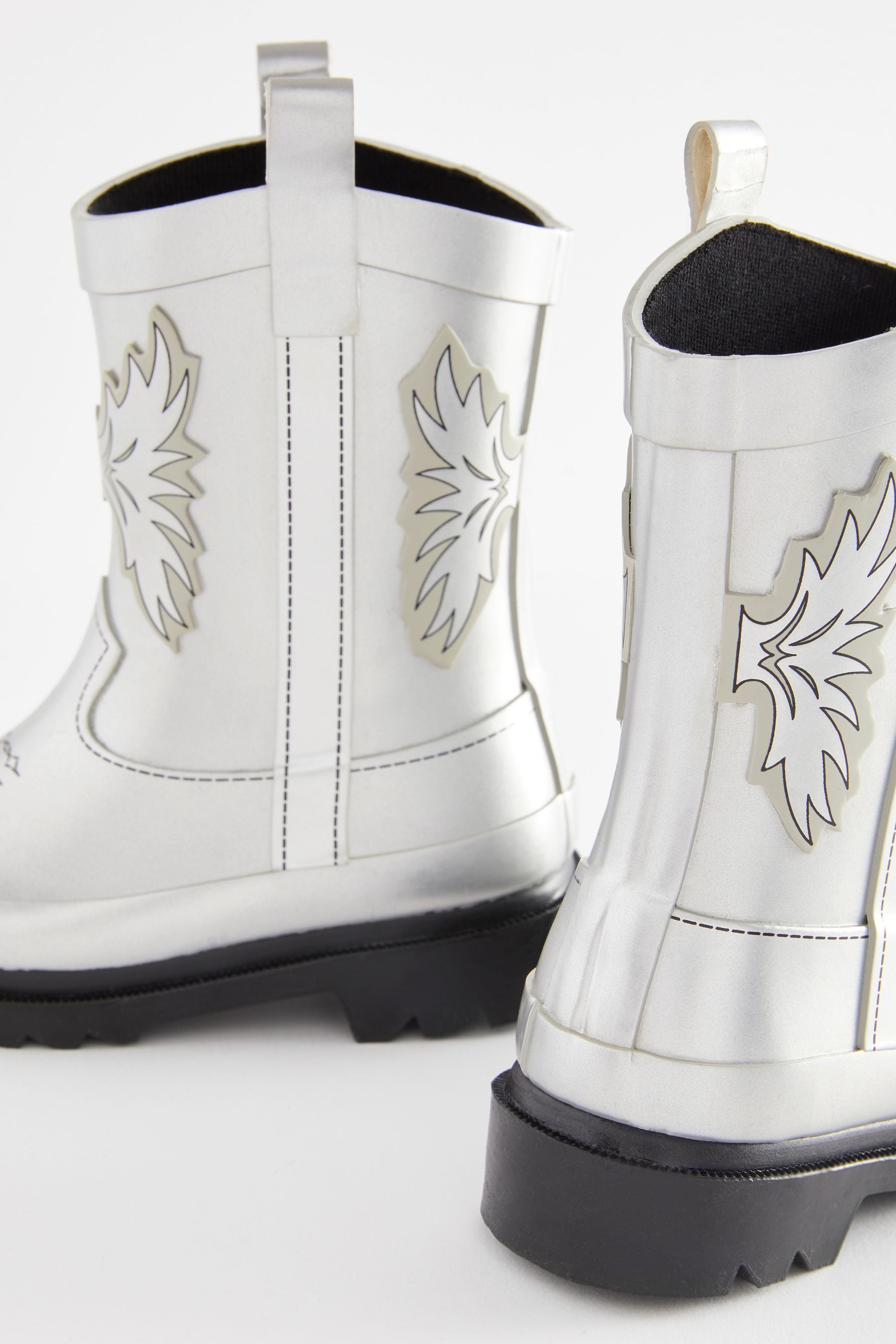 Silver Western Wellies